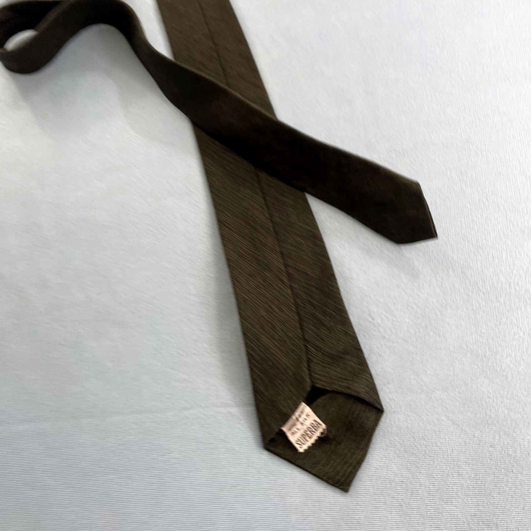 MCM vtg 60s Superba All Silk Skinny Tie MCM Slim Capsule Necktie Green Gray 2.2x58 Capsule Narrow Necktie Size ONE SIZE - 5 Thumbnail