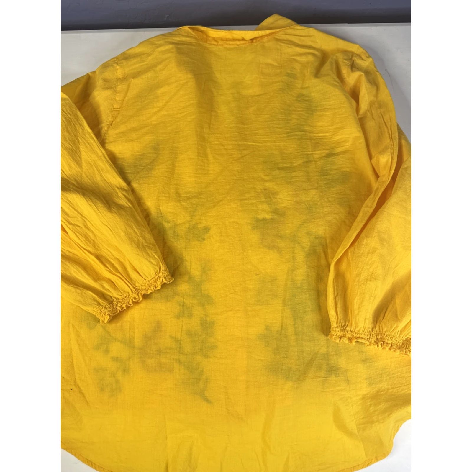 Johnny Was Johnny Was Nila Relaxed Smocked Shirt Floral Women’s XL Yellow Gold Shirt Womens Size XL / US 12-14 / IT 48-50 - 5 Thumbnail