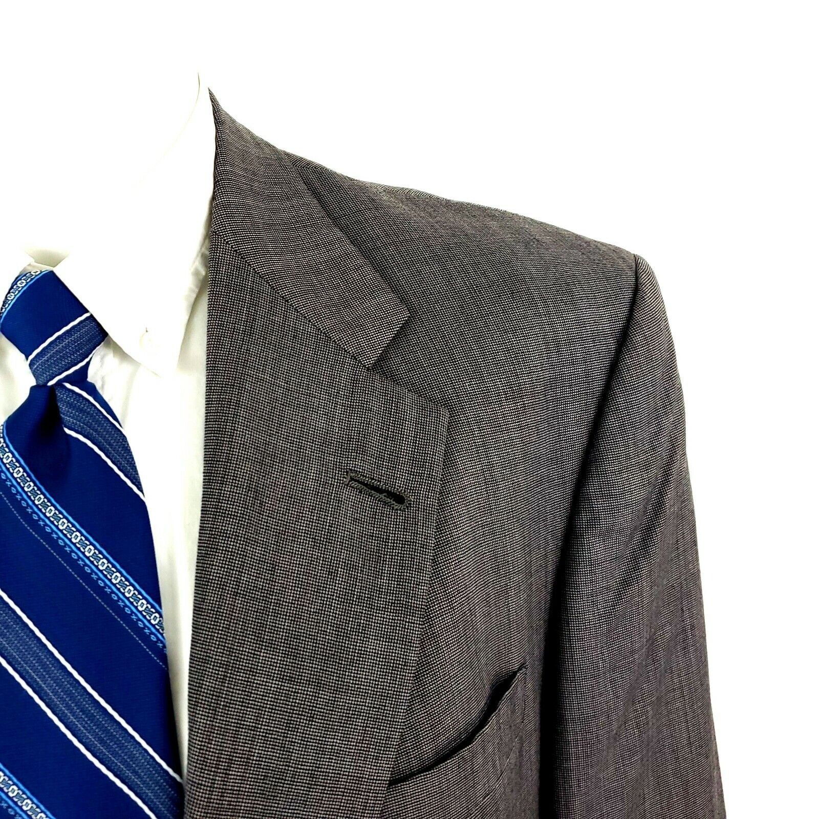 Hart Schaffner Marx Hart Schaffner Marx Wool 2 Button Blazer 42R Gray Nailshead Size 42R - 2 Thumbnail