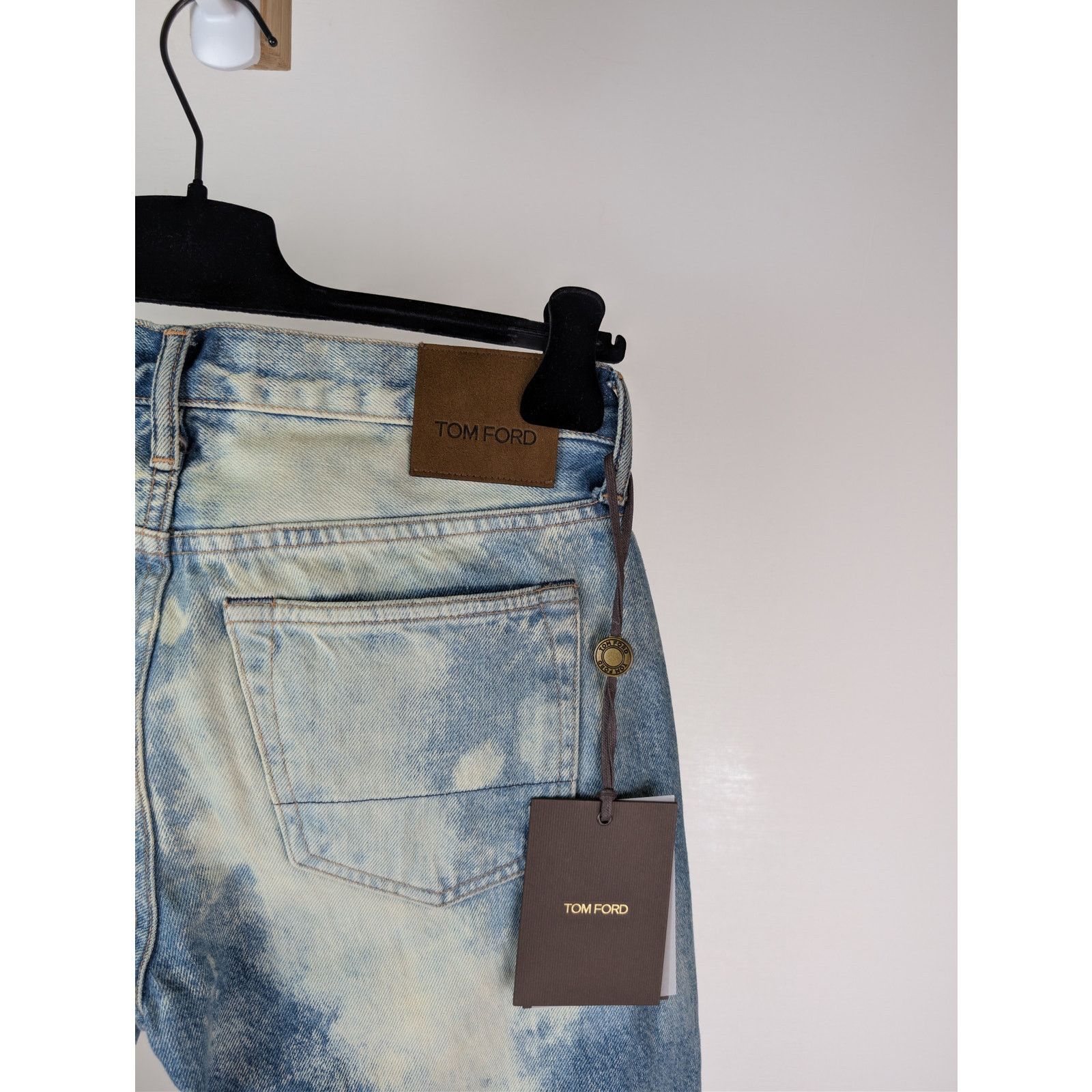 Tom Ford o1rshd1 Slim-Fit Denim Jeans in Pale Bleached Size US 30 / EU 46 - 15 Thumbnail