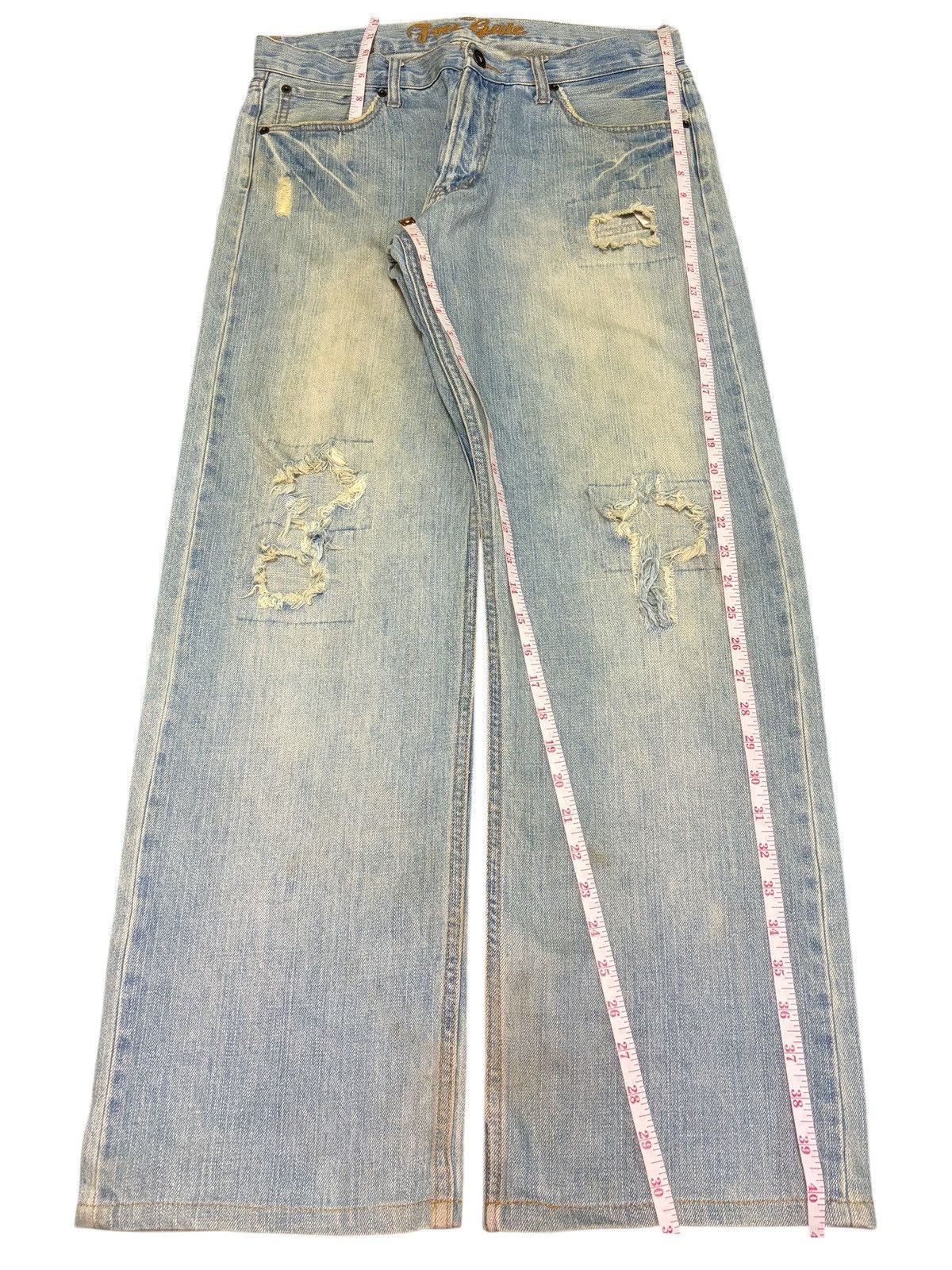 Fubu Vintage Japanese Brand Mud Wash Distress Baggy Jeans Size US 32 / EU 48 - 7 Thumbnail