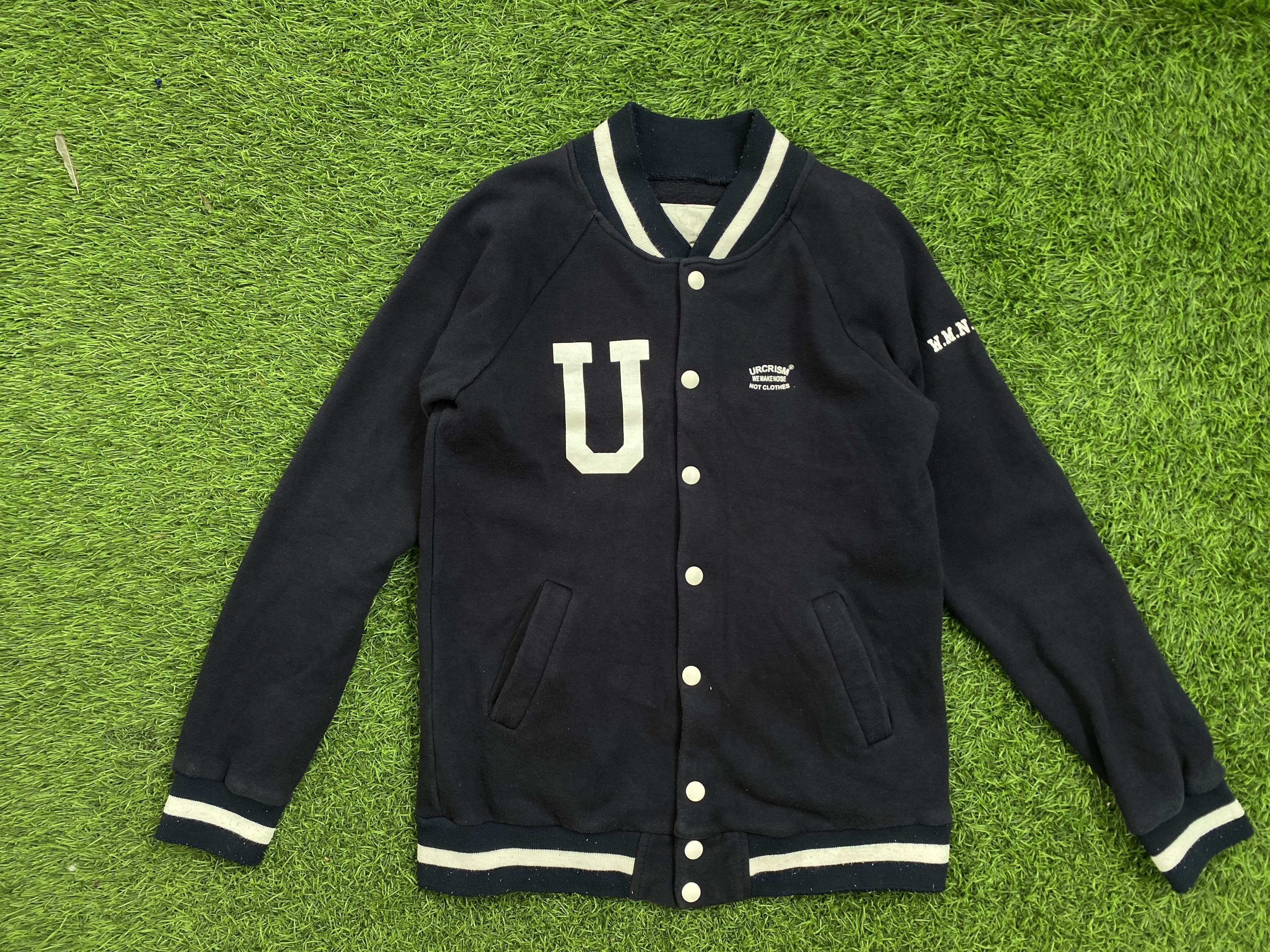image of Undercoverism For Rebels Jun Takahashi Varsity Jacket in Black, Men's (Size Small)