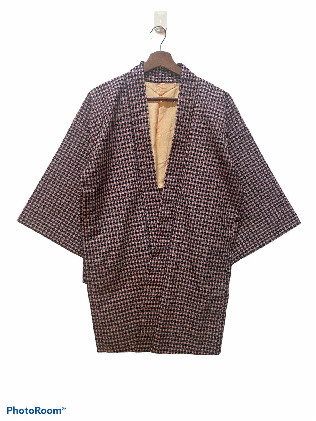 Vintage 90s nice design japanese kimono noragi robe k10
