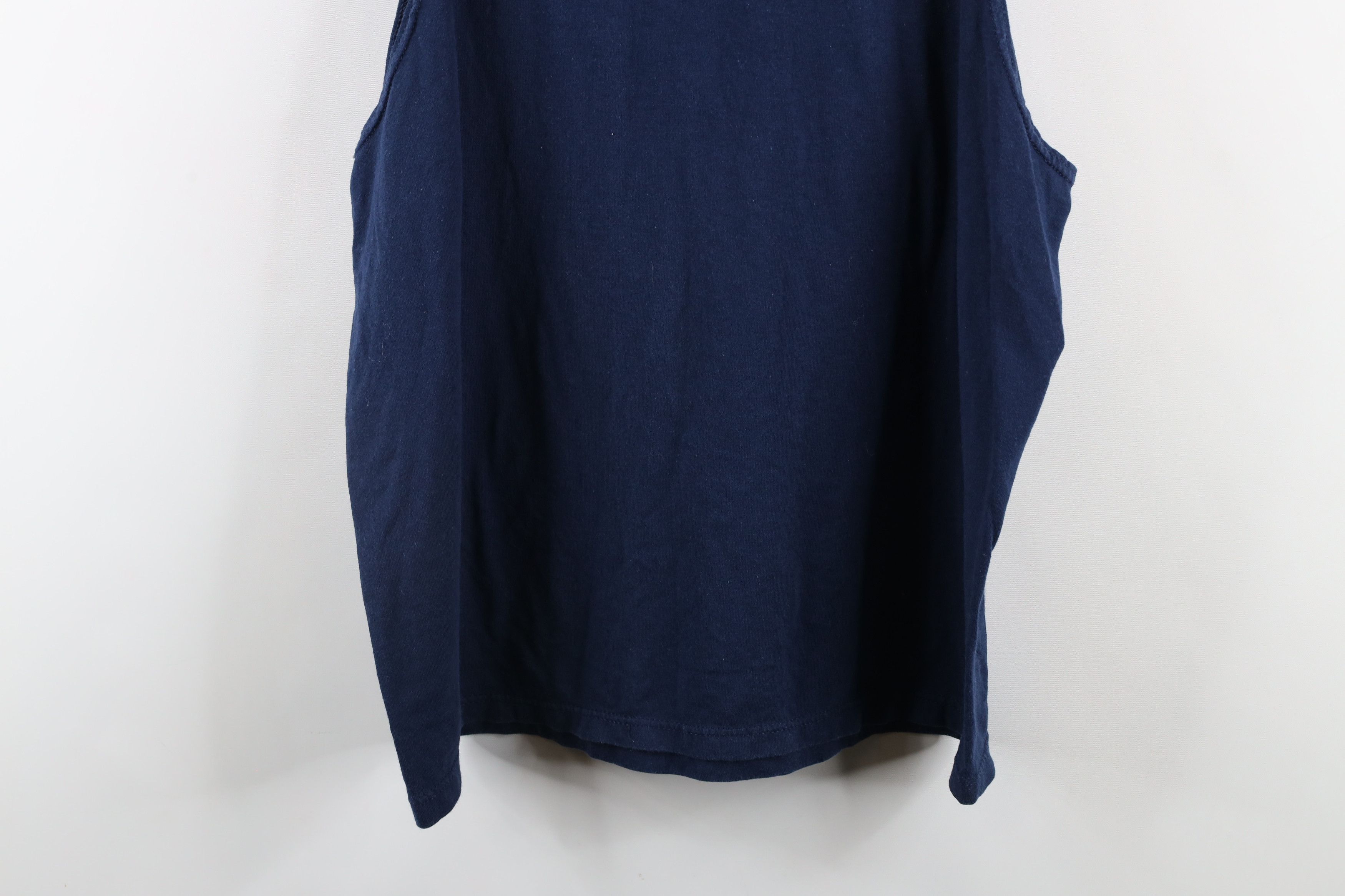 Vintage Vintage 90s Streetwear Blank Tank Top T-Shirt Navy Blue USA Size US L / EU 52-54 / 3 - 8 Thumbnail