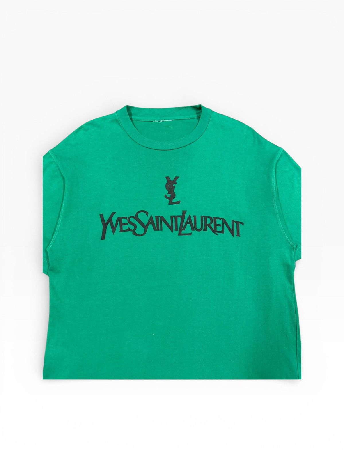 Yves Saint Laurent Vtg🔥YvesSaintLaurent Embossed Printed Spellout Logo Size US L / EU 52-54 / 3 - 3 Thumbnail