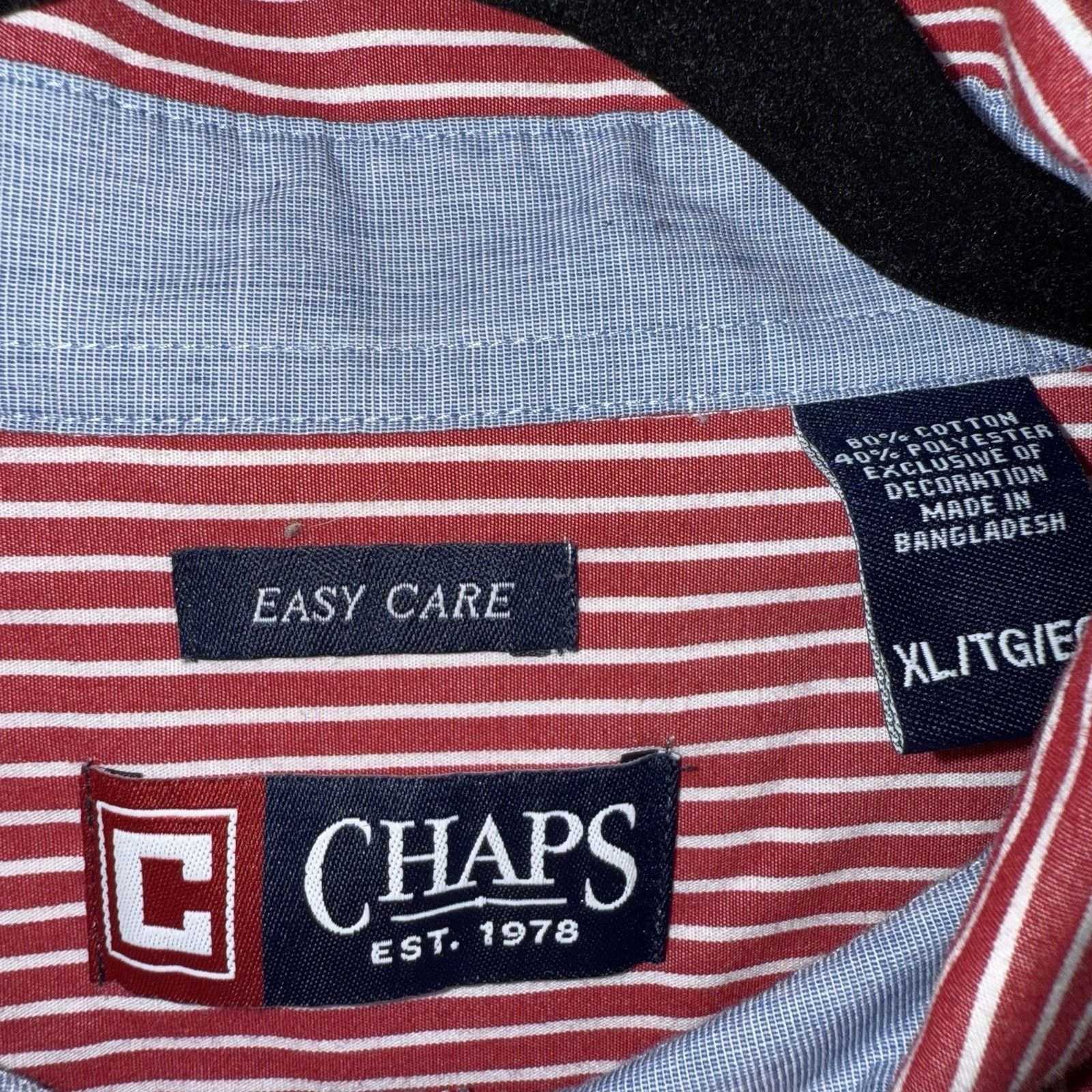 Chaps Chaps Easy Care Button-Up Shirt Men's Size XL Red White Size US XL / EU 56 / 4 - 3 Thumbnail