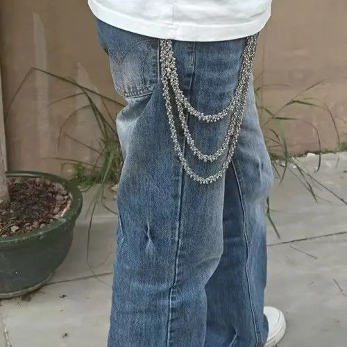 Jewelry Fukiishi x Hin Bead Flower Three Tier Silvery Pants Chain Size ONE SIZE - 3 Thumbnail