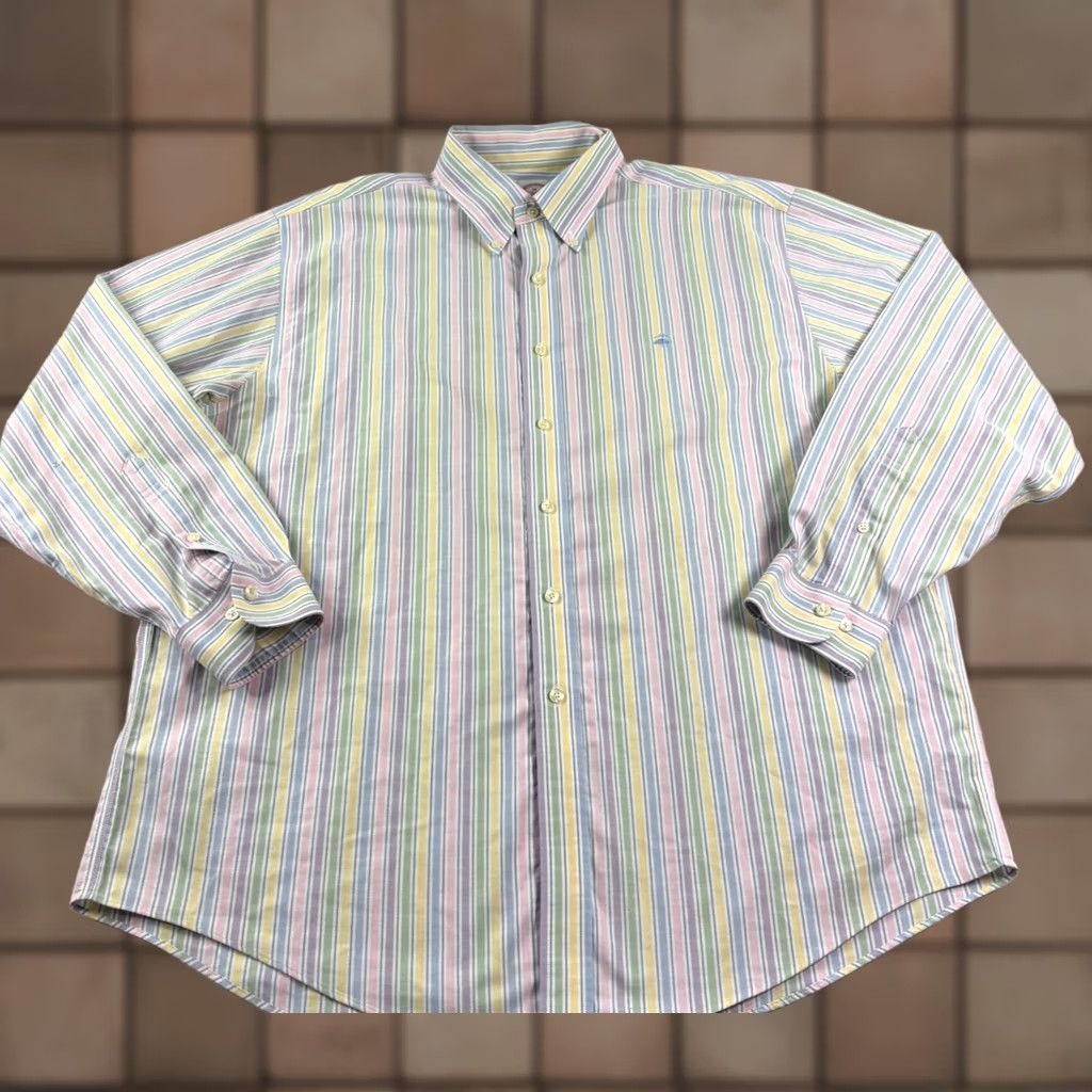 Brooks Brothers VINTAGE Brooks Brothers Shirt Mens XL Striped Button-Up Long Sleeve Formal Casual Size 46R - 1 Thumbnail