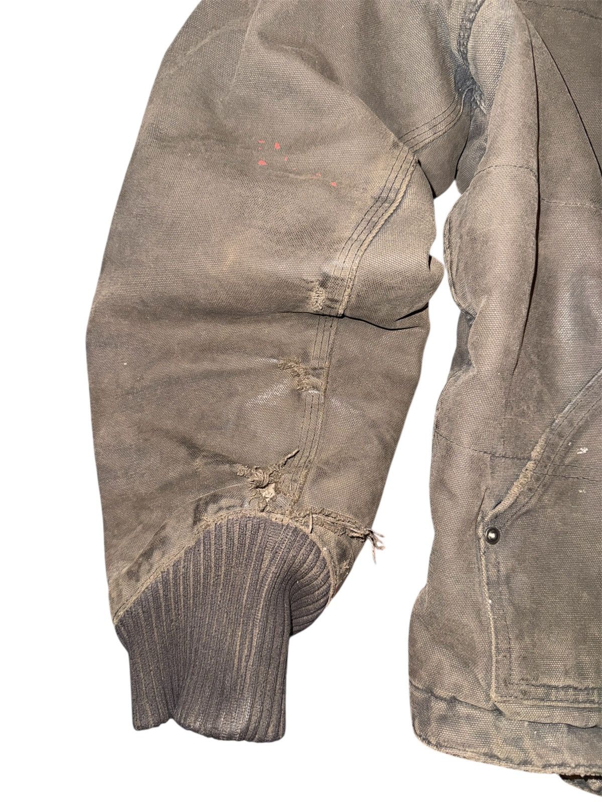 Carhartt Brown Carhartt Detroit jacket with distressed details Size US M / EU 48-50 / 2 - 6 Thumbnail