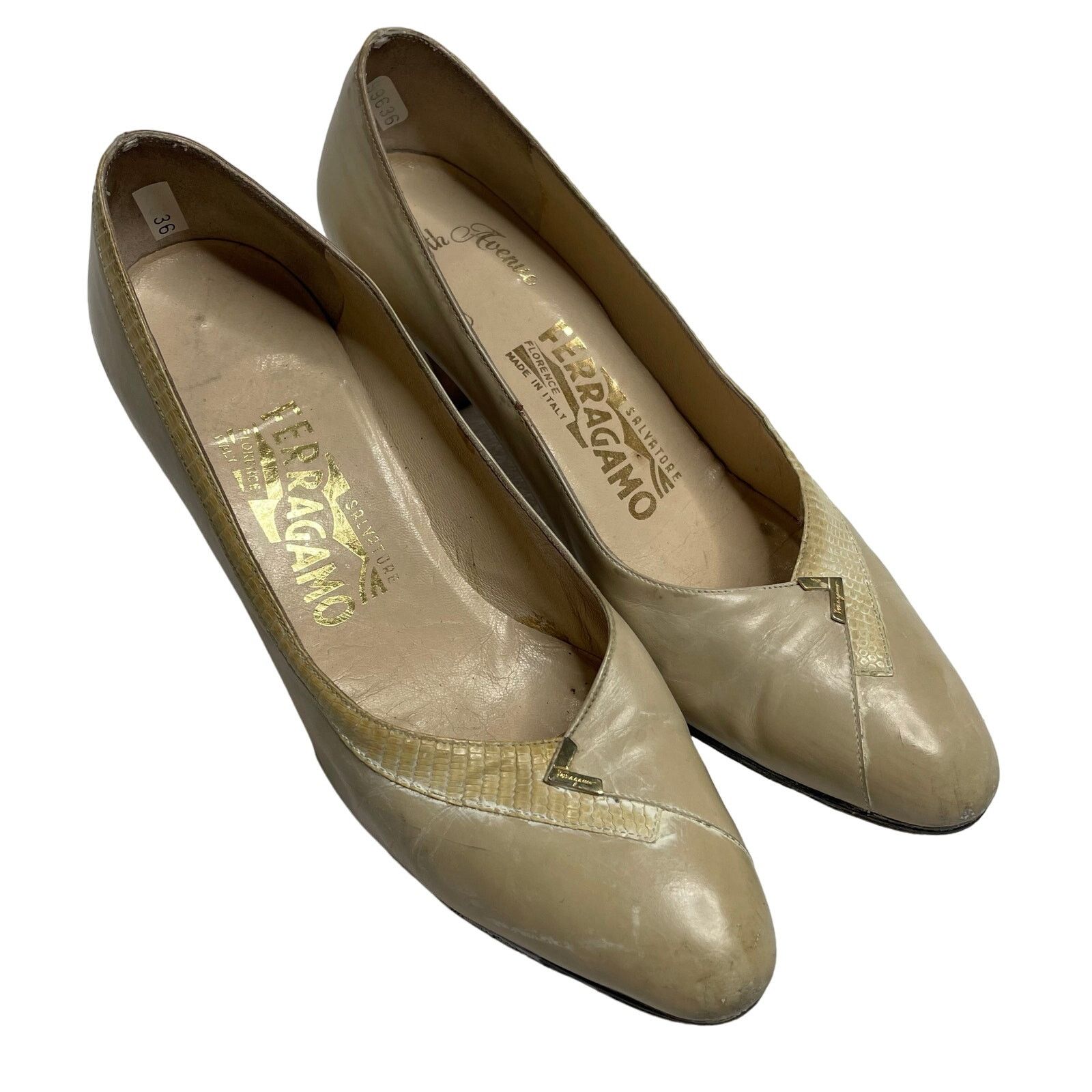 Salvatore Ferragamo Salvatore Ferragamo Nude Short Heels Size US 6 / IT 36 - 2 Thumbnail