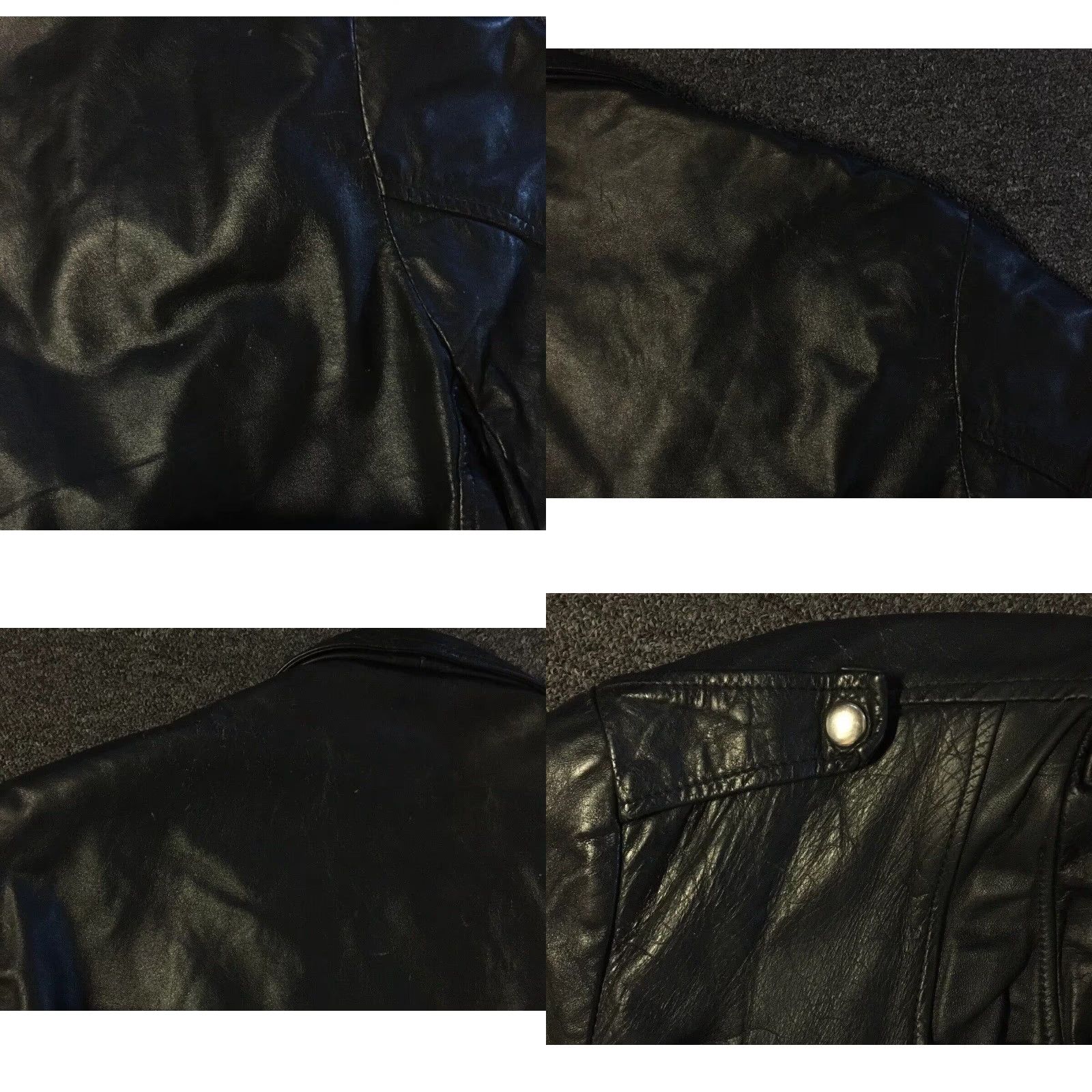 Vintage VINTAGE Cafe Racer Leather Motorcycle Jacket 48 Mens Black Scovill Zipper 60s 70s Bomber Grunge Punk USA USA Size US M / EU 48-50 / 2 - 9 Thumbnail