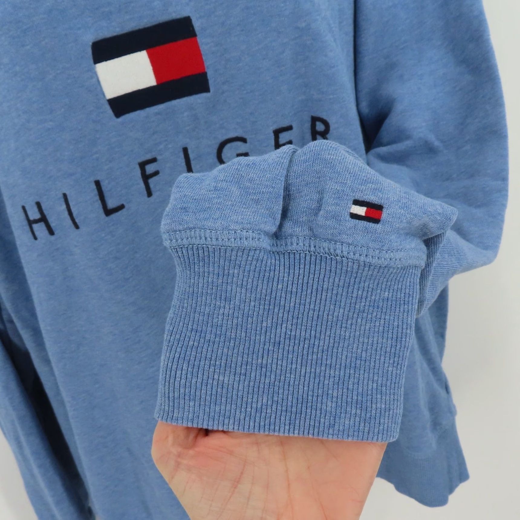 Tommy Hilfiger Tommy Hilfiger Womens Large Blue Crew Neck Embroidered Pullover Sweatshirt Top Shirt Size L / US 10 / IT 46 - 4 Thumbnail