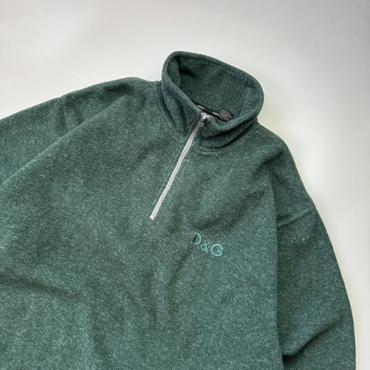 Dolce & Gabbana Vintage DOLCE & GABBANA Fleece 1/3 Hoodie Old Money Style Size US XL / EU 56 / 4 - 5 Thumbnail