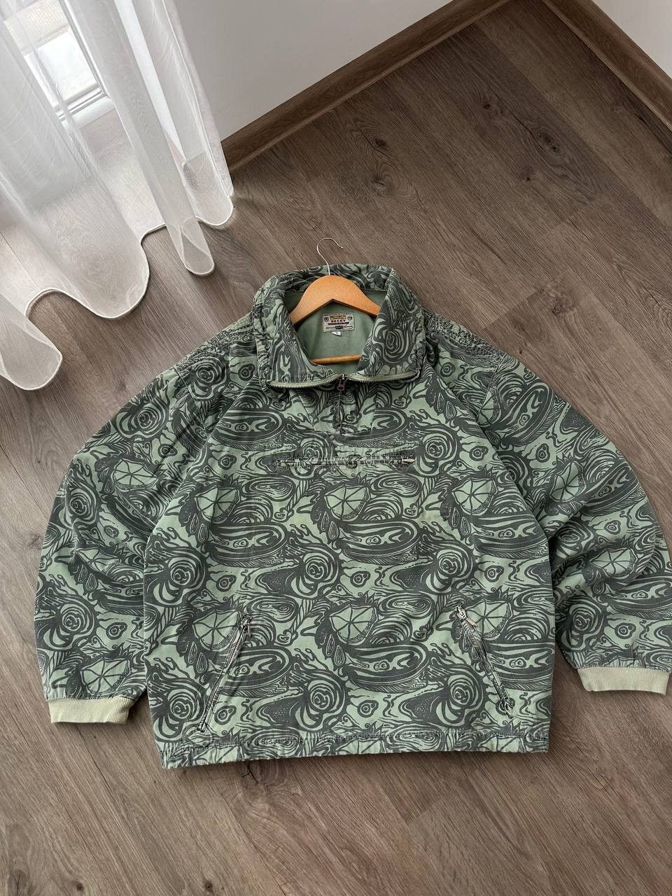 Japanese Brand × Vintage Vintage Japanese Anorak Rocky Printed Green Jacket Y2K Size US M / EU 48-50 / 2 - 10 Thumbnail