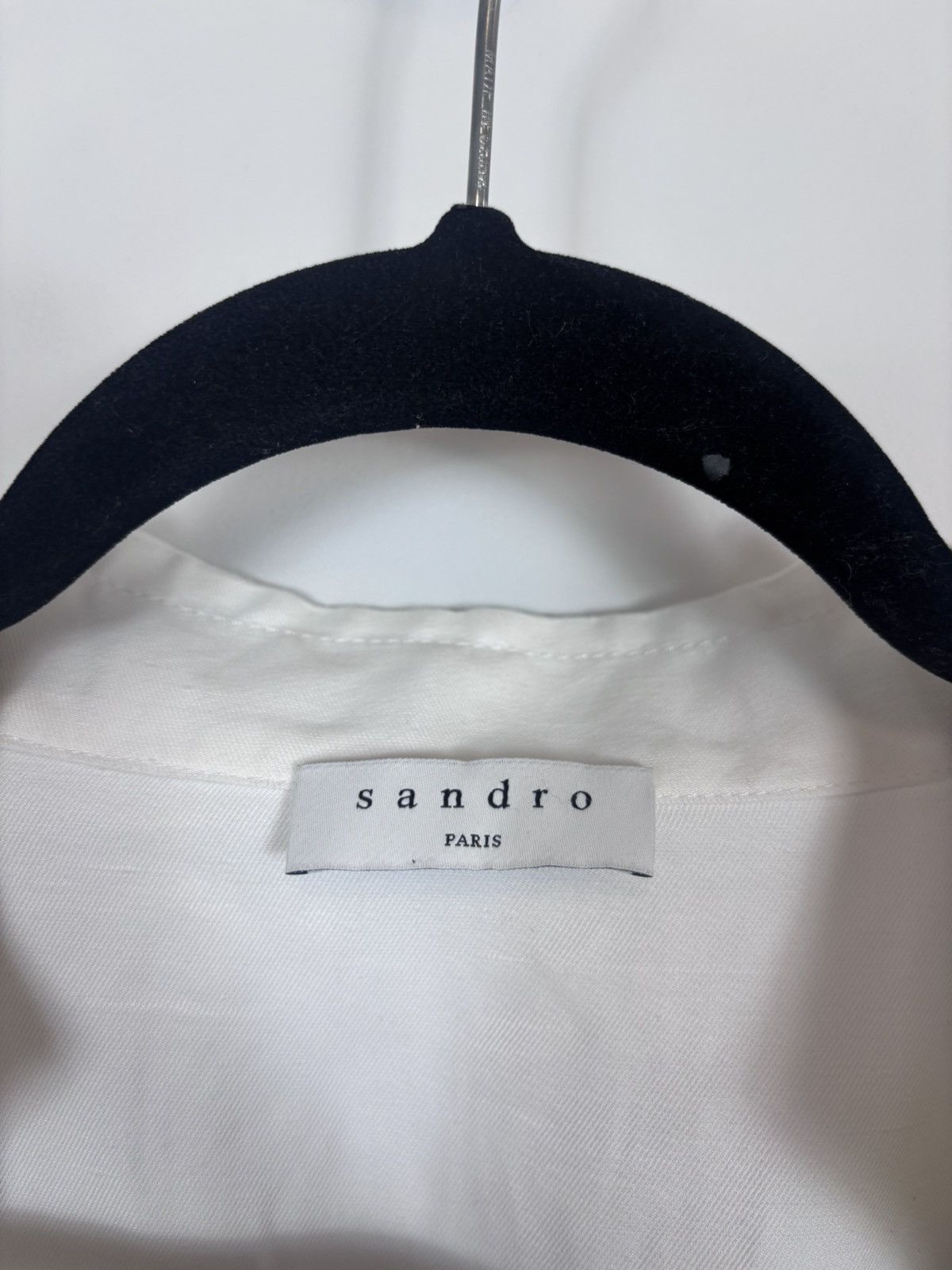 Sandro Sandro Paris NWT Ecru White Wrap Viscose Linen Mini Dress Size S / US 4 / IT 40 - 8 Thumbnail