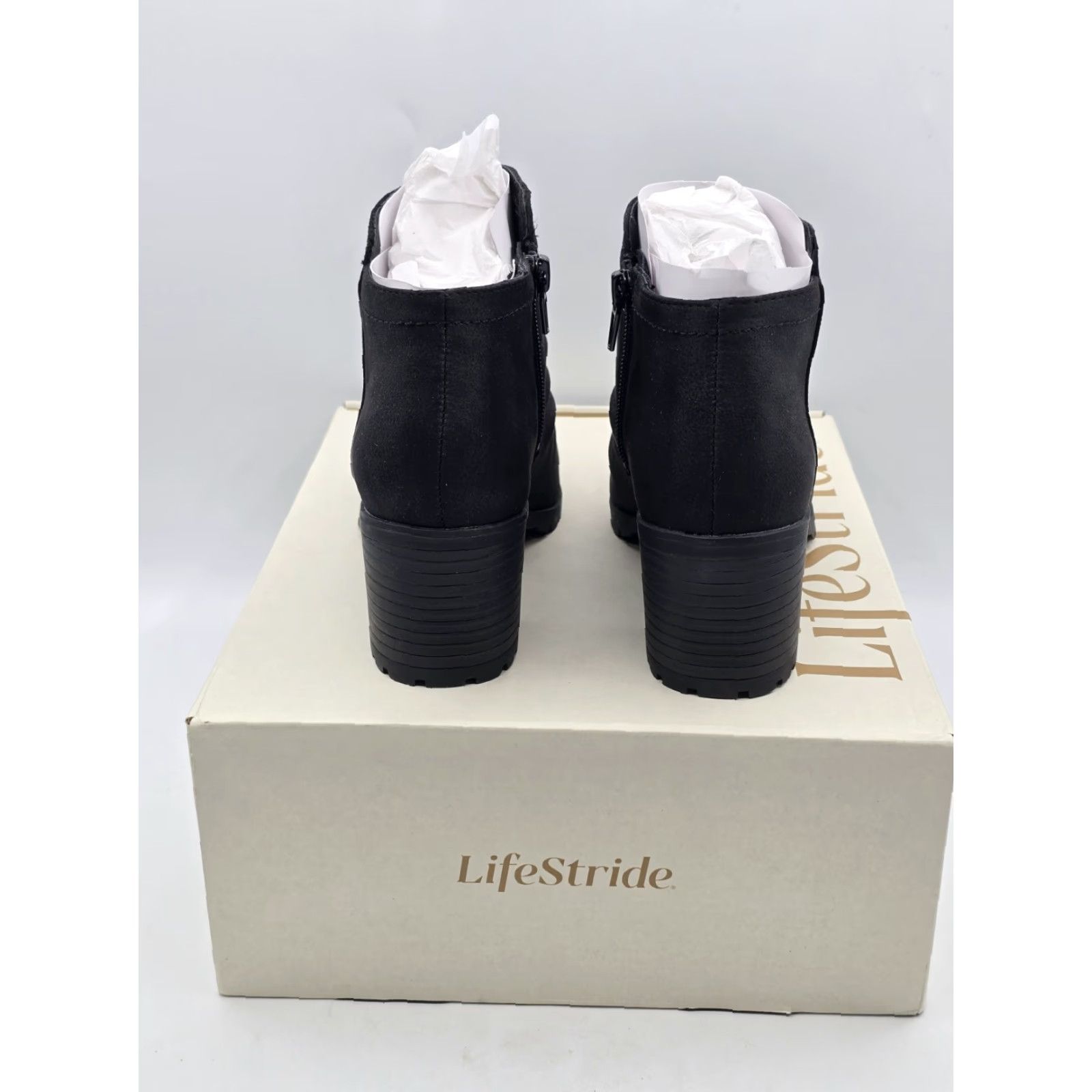 LifeStride Maeve Ankle Boot Black Tumbled - Sz 5 M Women's Shoes - US 5 Flat Heel Lifestride Maeve Ankle Boot