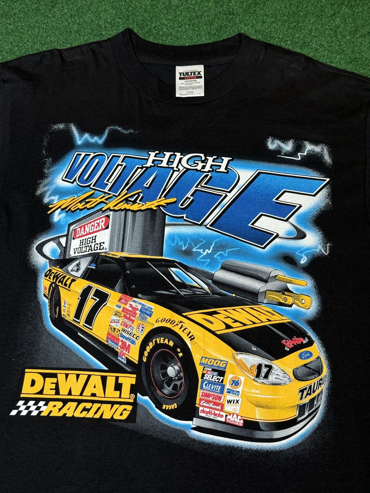 Tultex × Vintage Vtg 90s Y2K Dewalt Racing Matt Kenseth High Voltage T Shirt Size US L / EU 52-54 / 3 - 2 Thumbnail