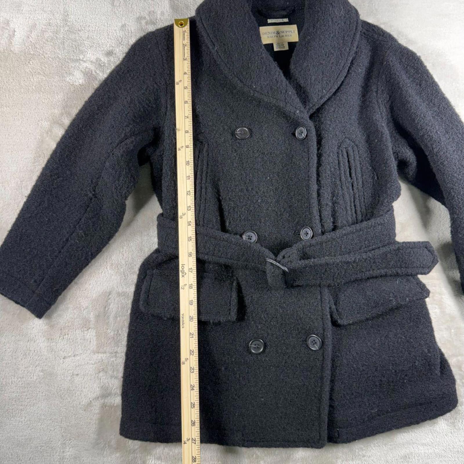 Lauren Ralph Lauren Ralph Lauren Women's XXS Black Denim & Supply Big Coat Size XXS / US 00 / IT 34 - 6 Thumbnail