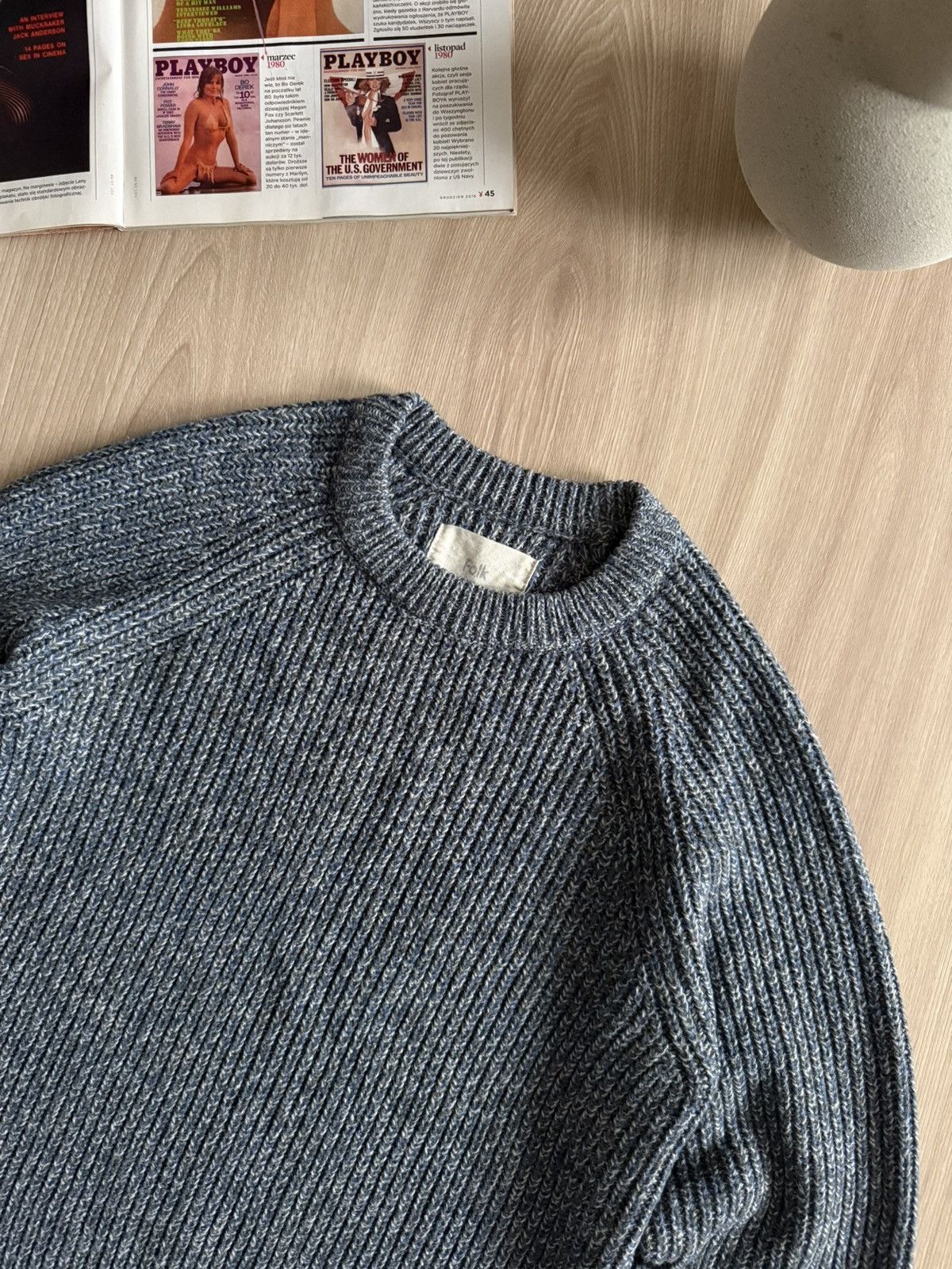 Folk Vintage Folk Fisherman Knit Wool Sweater Japanese Style Size US S / EU 44-46 / 1 - 5 Thumbnail