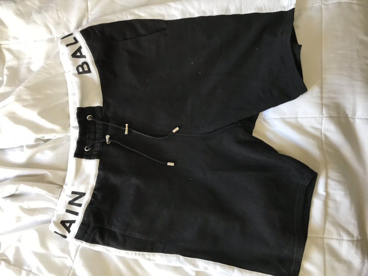 Balmain BALMAIN track cotton shorts medium Size US 32 / EU 48 - 4 Thumbnail