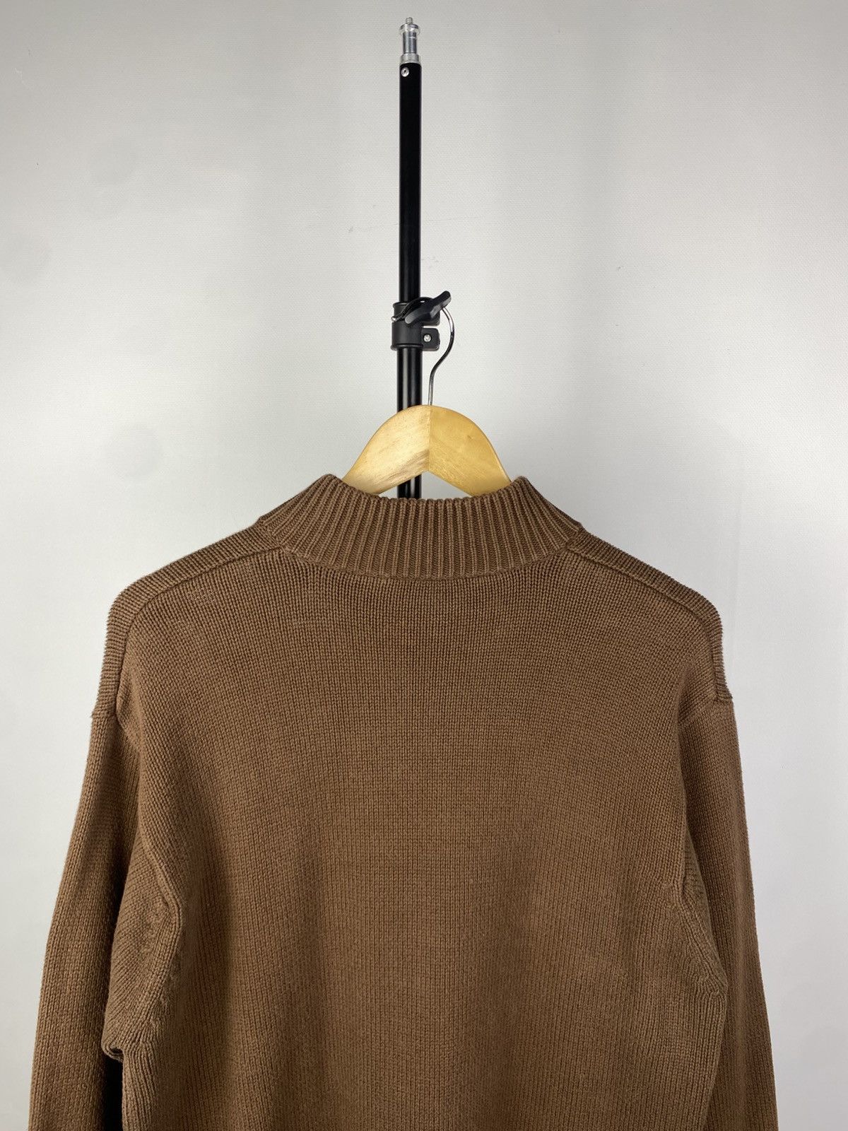 Timberland × Vintage 🤎Vintage 90s Timberland Knit Logo full Zip sweater Size US L / EU 52-54 / 3 - 7 Thumbnail