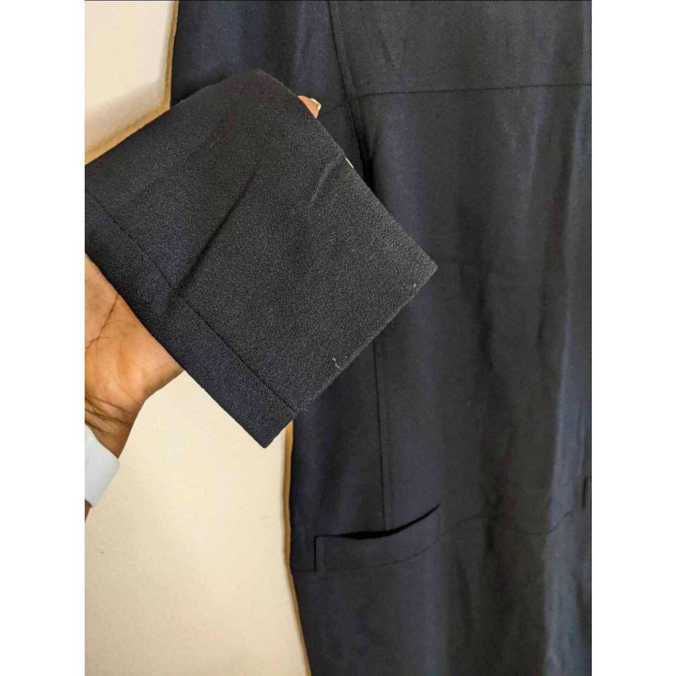 Evan Picone Evan Picone Black Wool Dress Size 10 Vintage Long Sleeve Lin Size L / US 10 / IT 46 - 6 Thumbnail