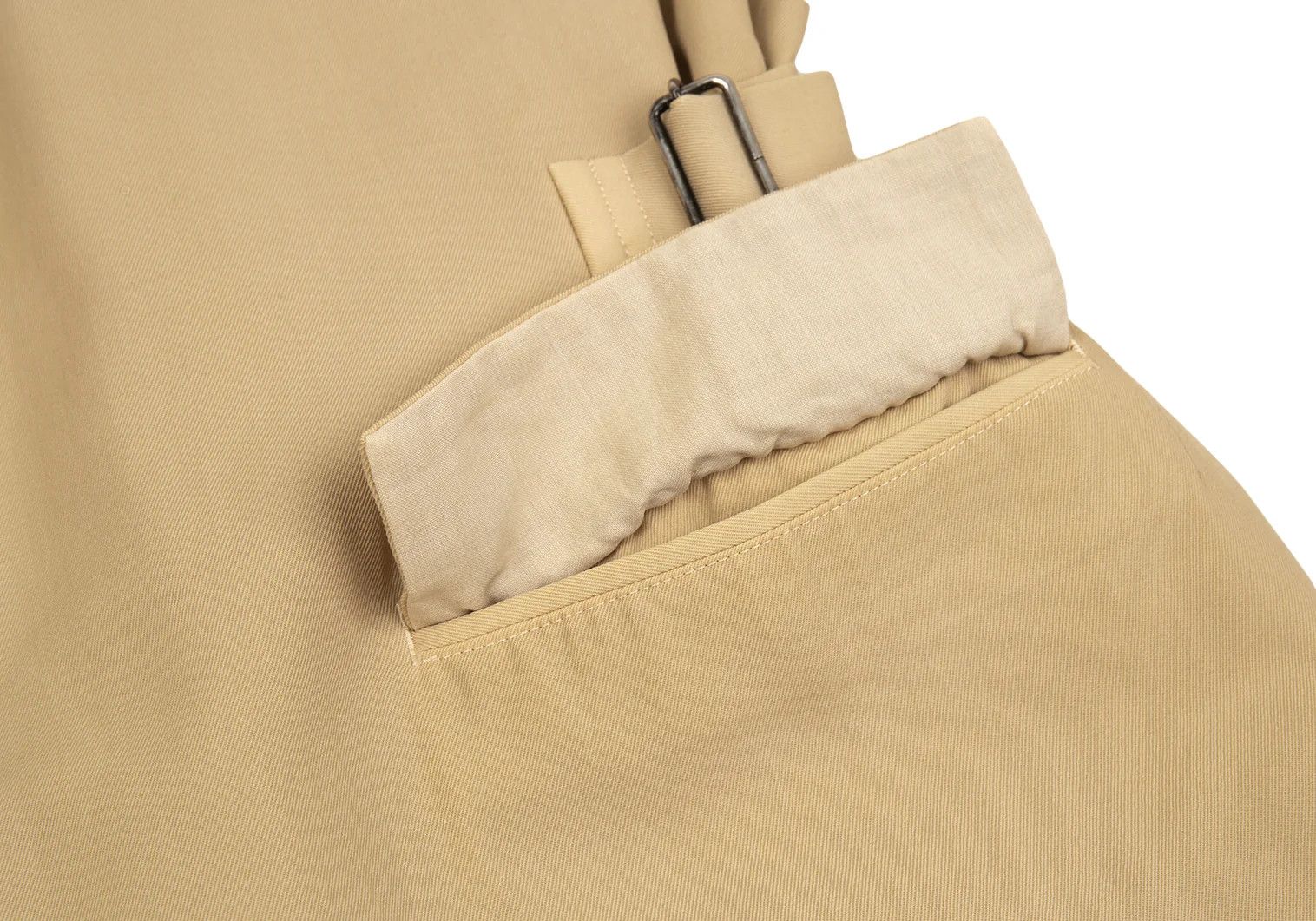 Yohji Yamamoto Yohji Yamamoto Beige No-Collar Wool Gabardine Jacket Size US M / EU 48-50 / 2 - 11 Thumbnail