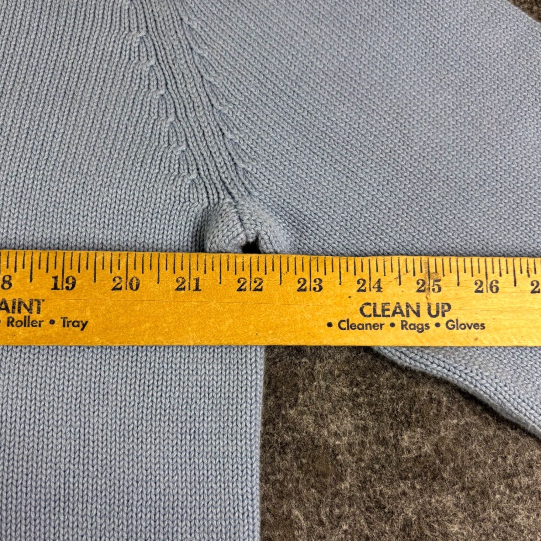 Lands' End Lands End Sweater Unisex Adults Knit Wool Round Neck Long Sleeve Raglan Knit Style Vintage 90s Casual Workwear L Tall Blue Solid Logo Size L / US 10 / IT 46 - 4 Thumbnail