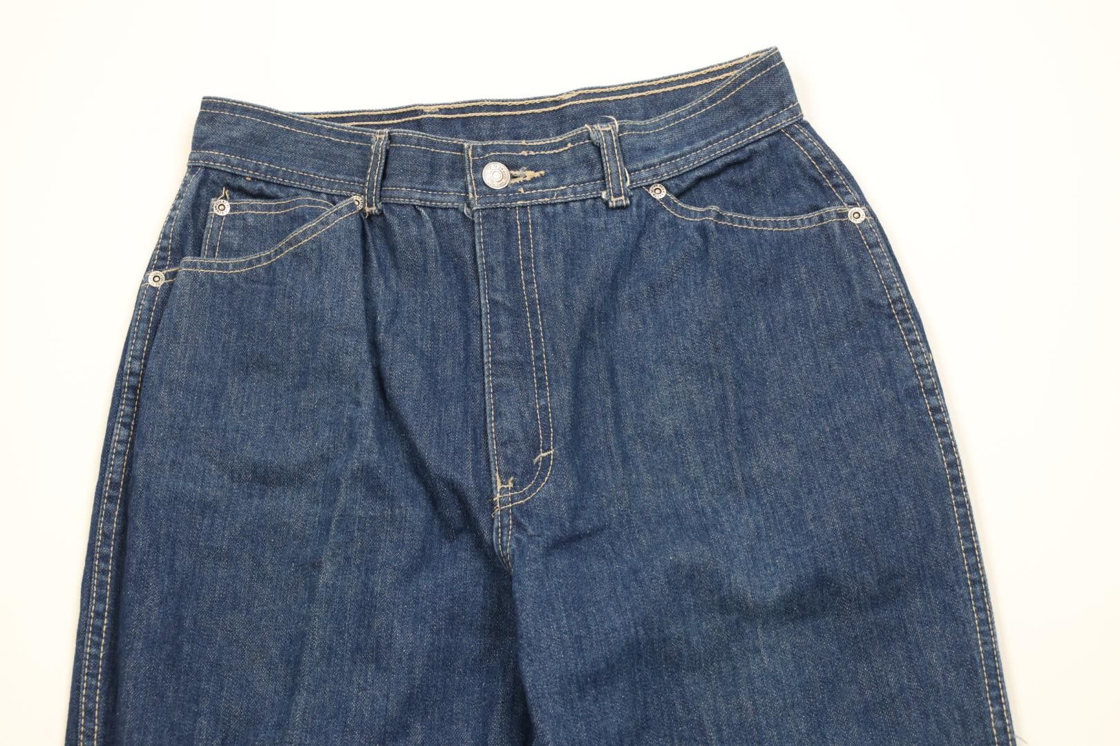 Oscar De La Renta Vintage 80s 90s Oscar de la Renta Wide Leg Denim Jeans Size 38" / US 16 / IT 52 - 2 Thumbnail