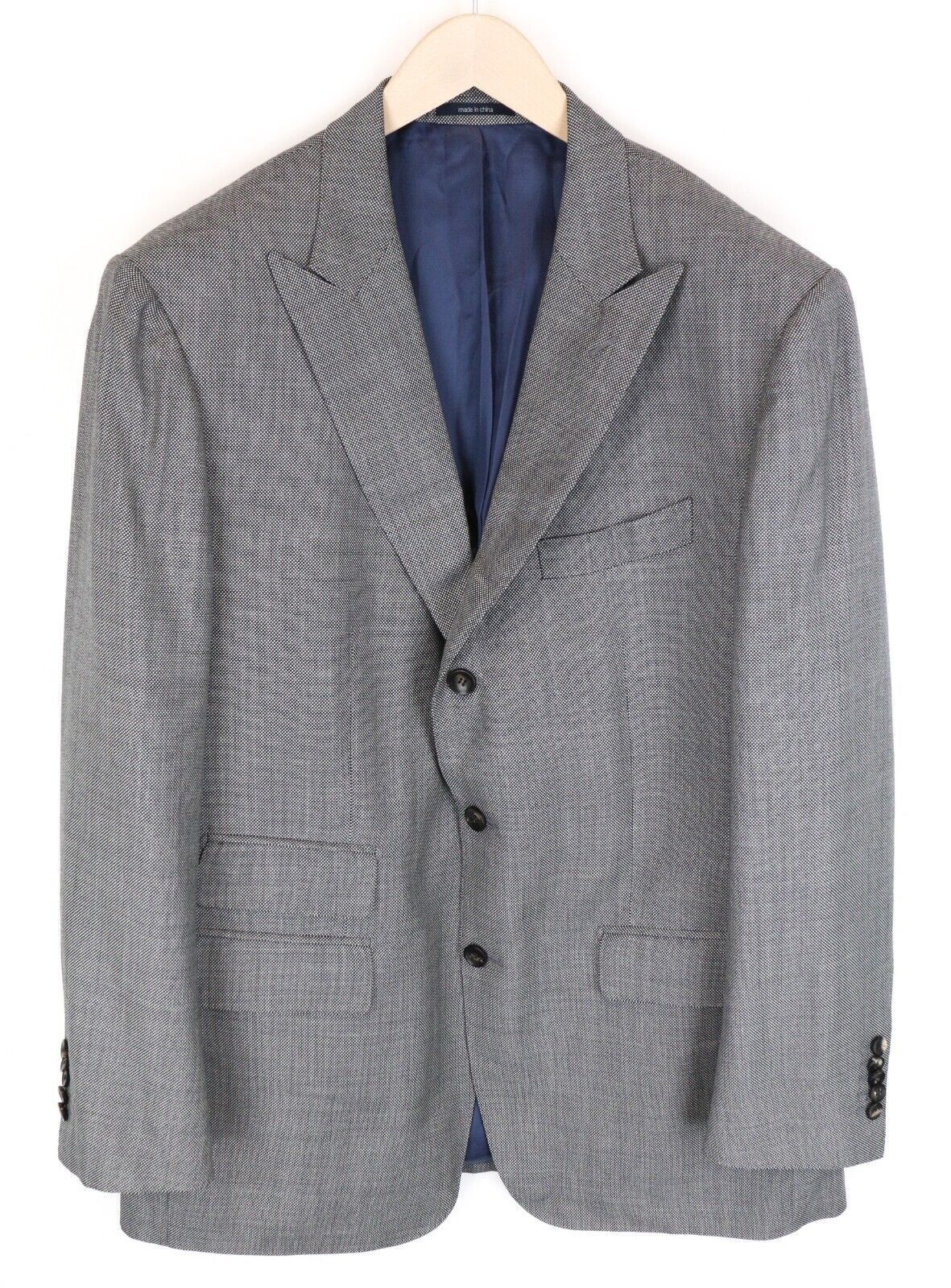 image of Suitsupply Washington Uk50R Wool S120's Grey Extra Slim Blazer 61499, Men's