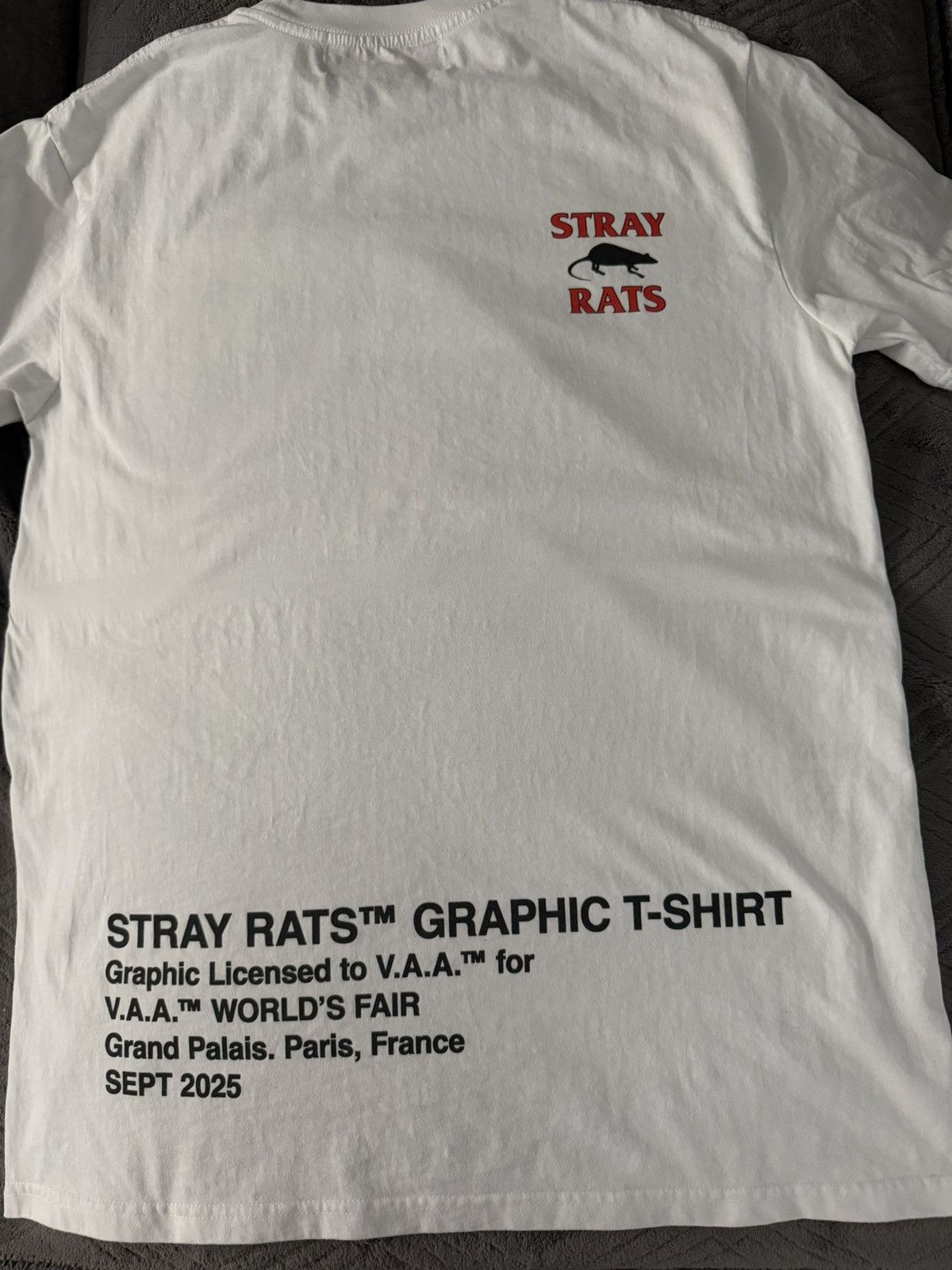 Vaa X Stray Rats Graphic Tee — Virgil Abloh World's Fair in White, Men's — image 4 of 6