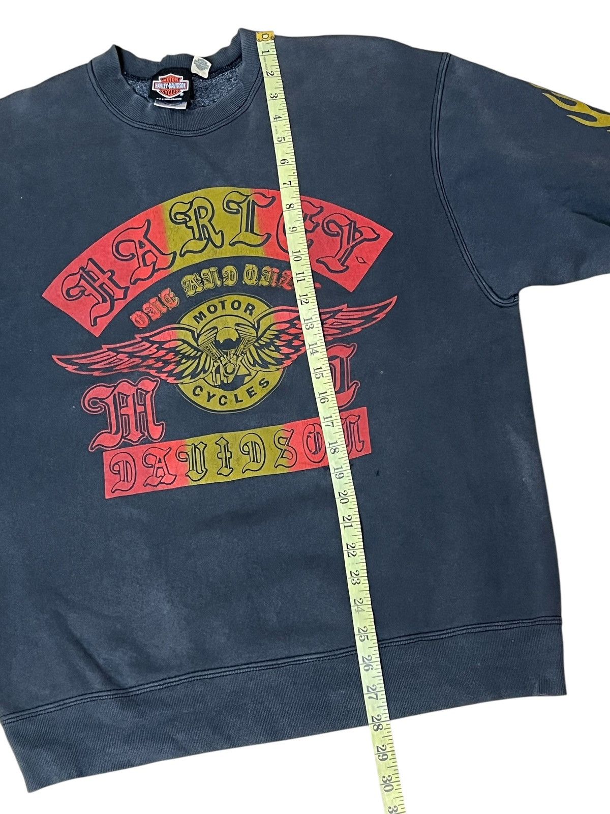 Harley Davidson SICK🔥VINTAGE 90s HARLEY DAVIDSON FLAME DISTRESSED SWEATS Size US L / EU 52-54 / 3 - 8 Thumbnail