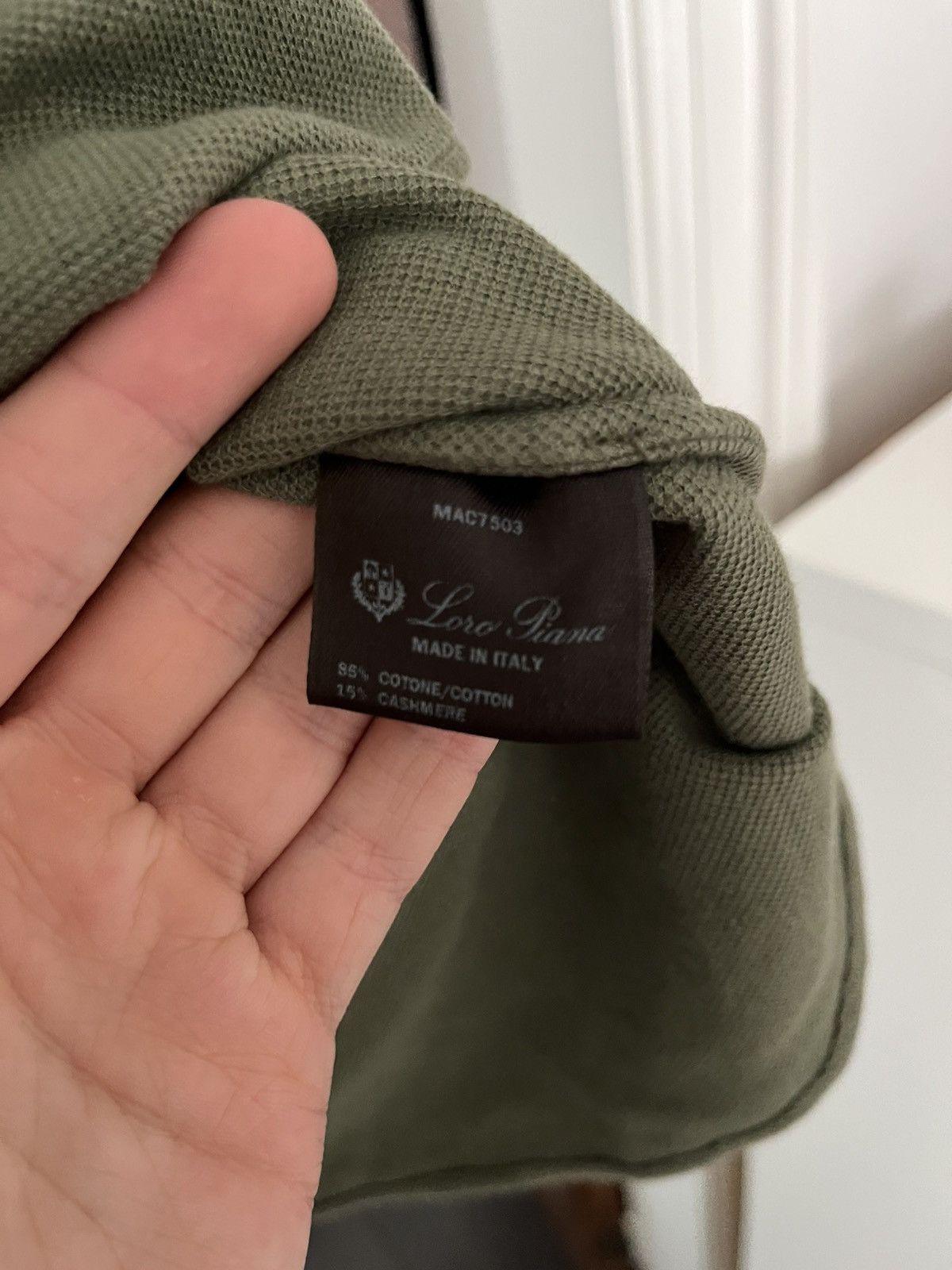 Loro Piana Loro Piana Green cashmere cotton long sleeve polo sizemedium Size US M / EU 48-50 / 2 - 3 Thumbnail