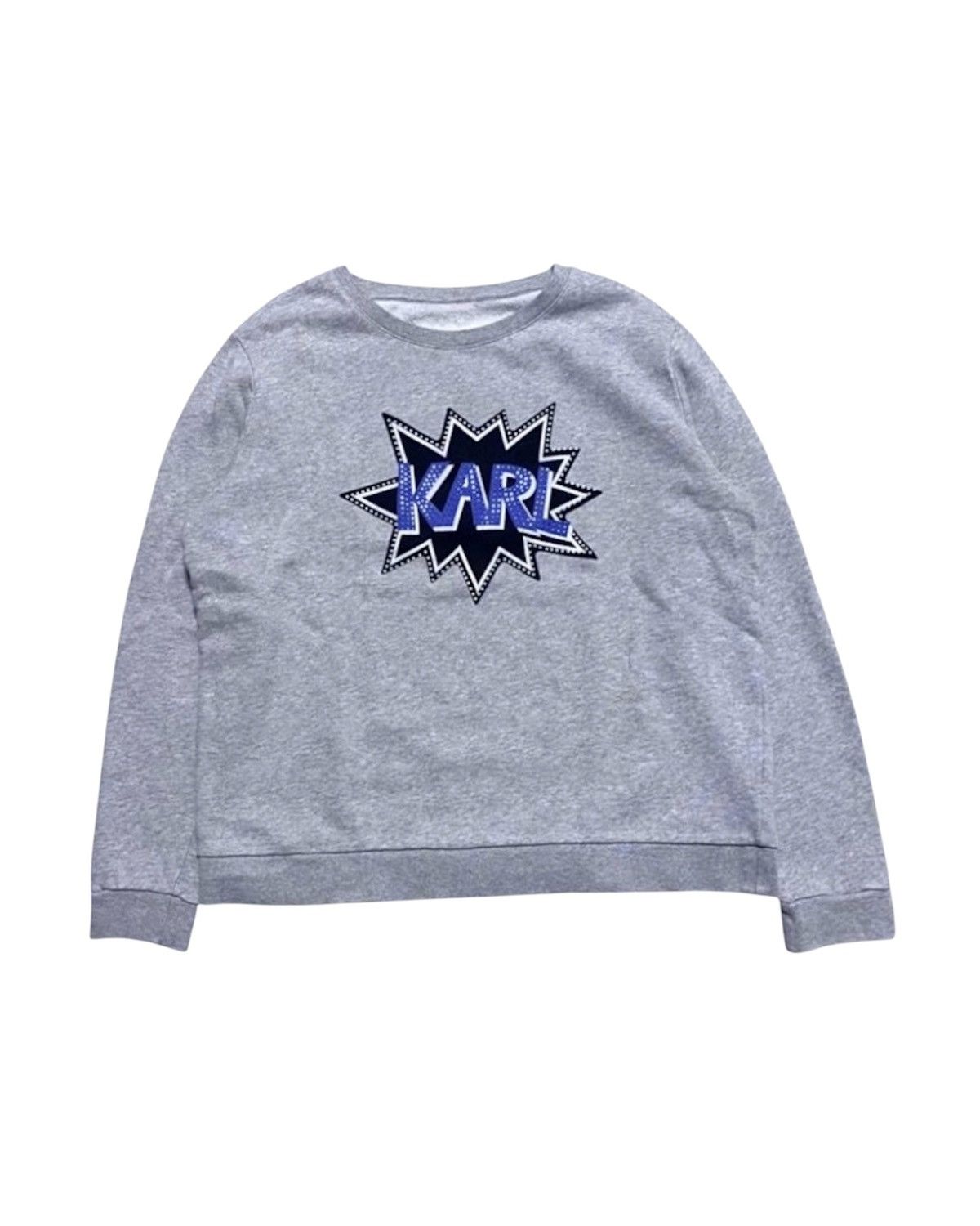 Karl Lagerfeld Women’s Karl Lagerfeld Big Print Logo Rhinestones Sweatshirt Size L / US 10 / IT 46 - 1 Thumbnail
