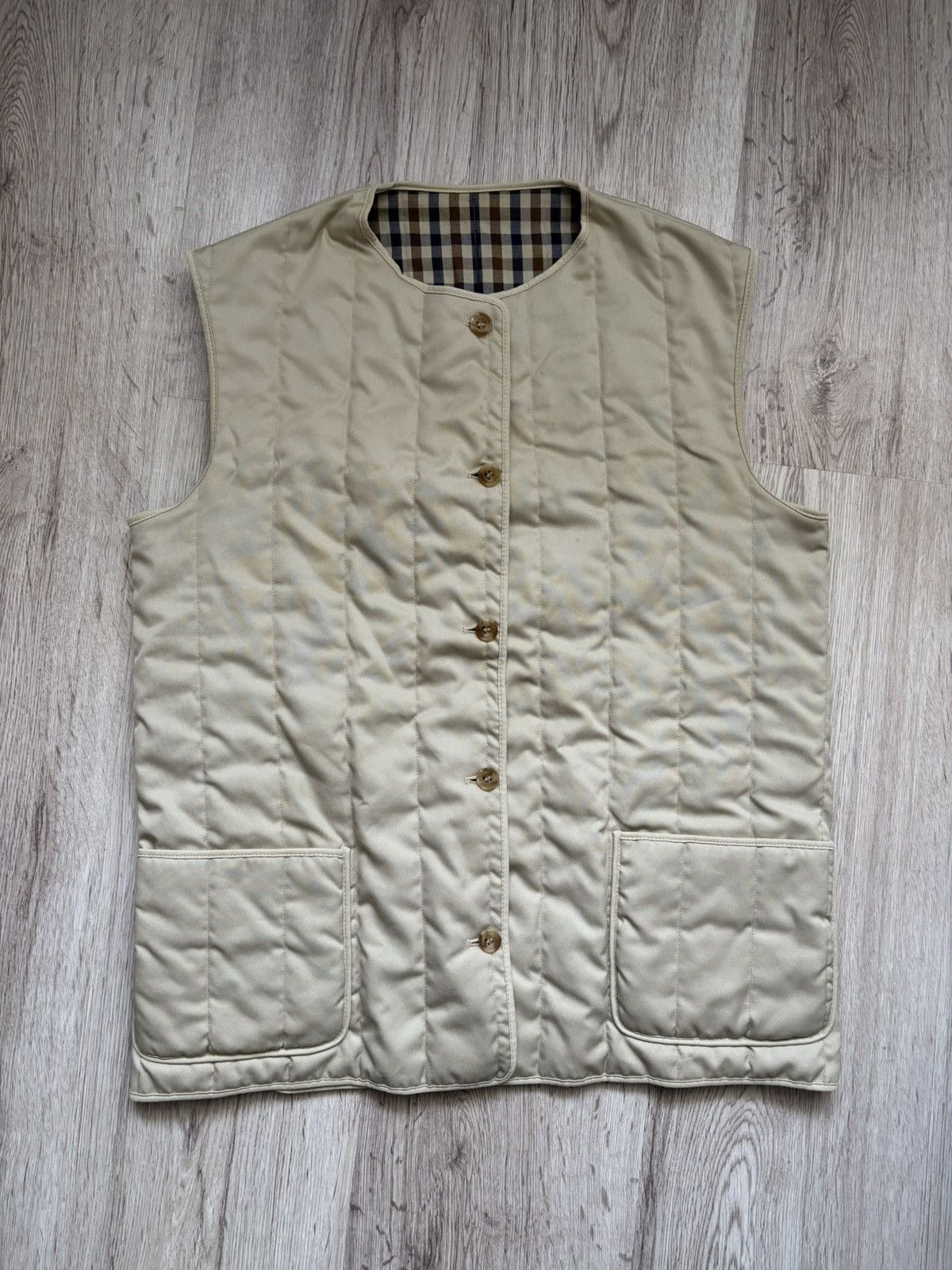 Aquascutum Rare vintage reversible Aquascutum vest Size M / US 6-8 / IT 42-44 - 3 Thumbnail