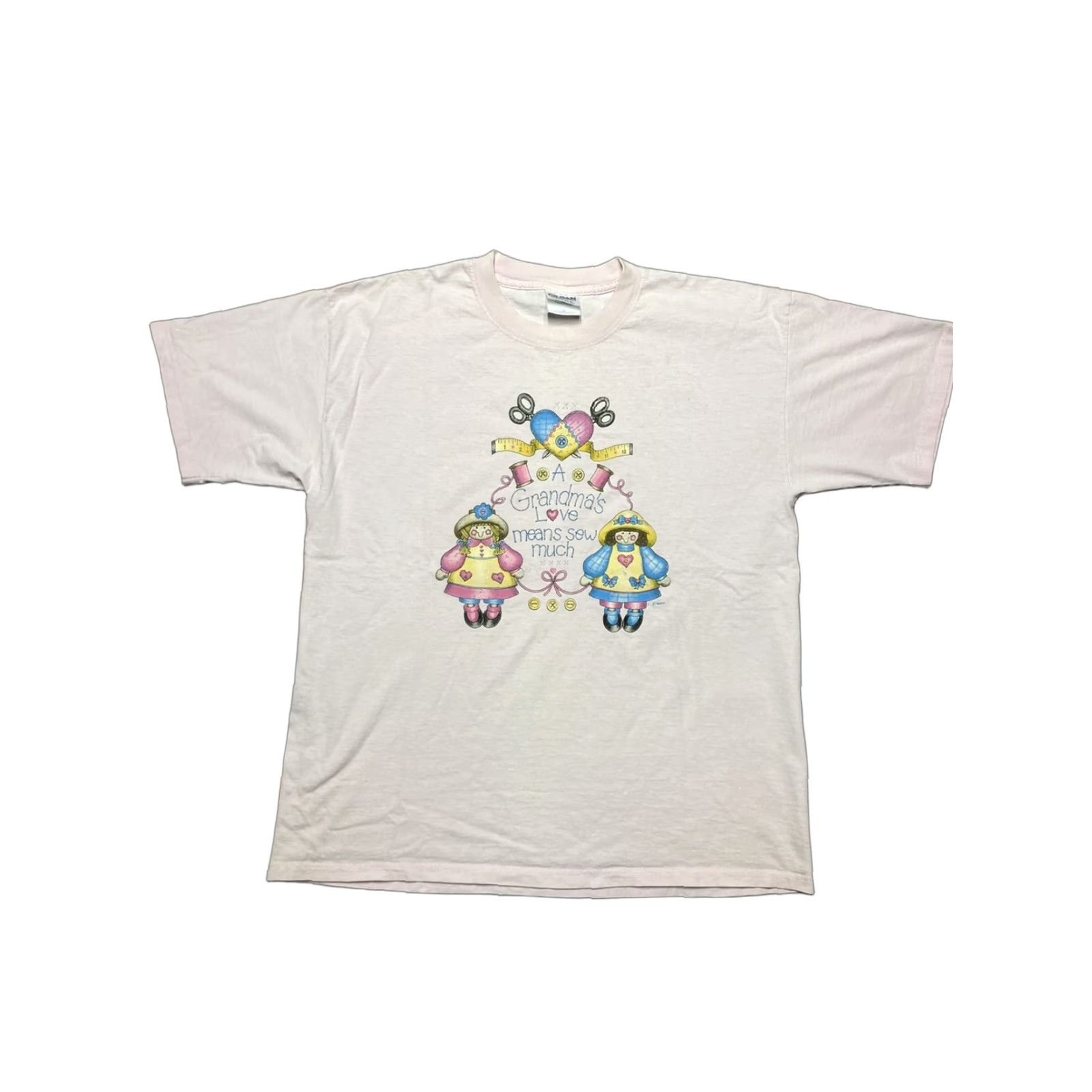Gildan VINTAGE 90s Grandma T Shirt Sewing Love Means Sew Much Doll Y2K Cute XL Pink Womens T-Shirt Love 90s Vintage Gildan XL Size XL / US 12-14 / IT 48-50 - 1 Thumbnail