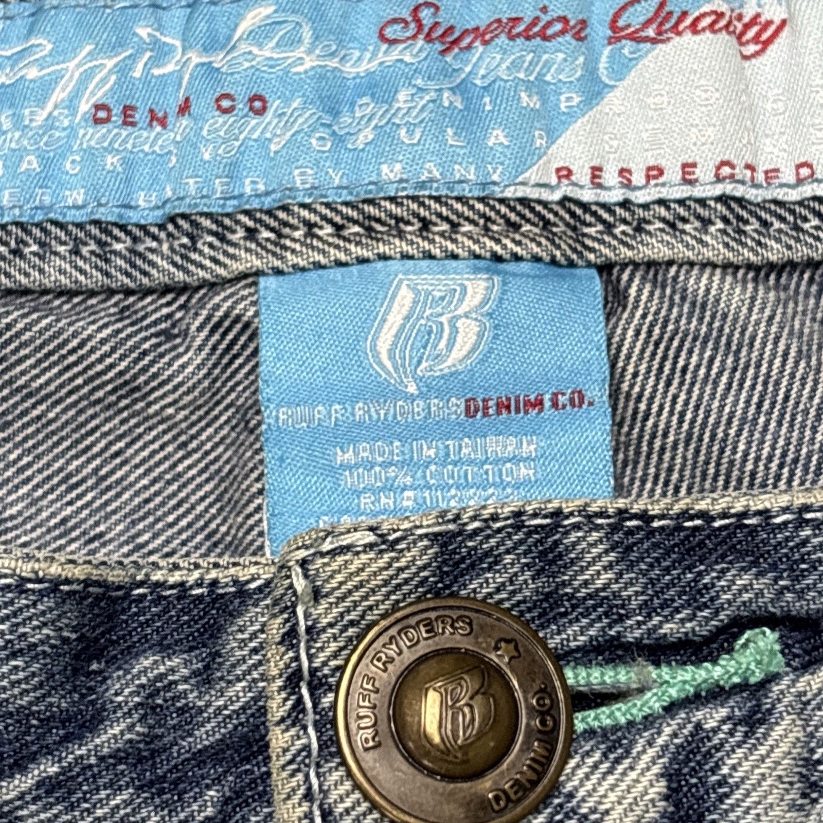 Ruff Ryders Vintage Y2k Ruff Ryders Baggy Denim Blue JeansMen’s 32 x 36 Size US 32 / EU 48 - 5 Thumbnail