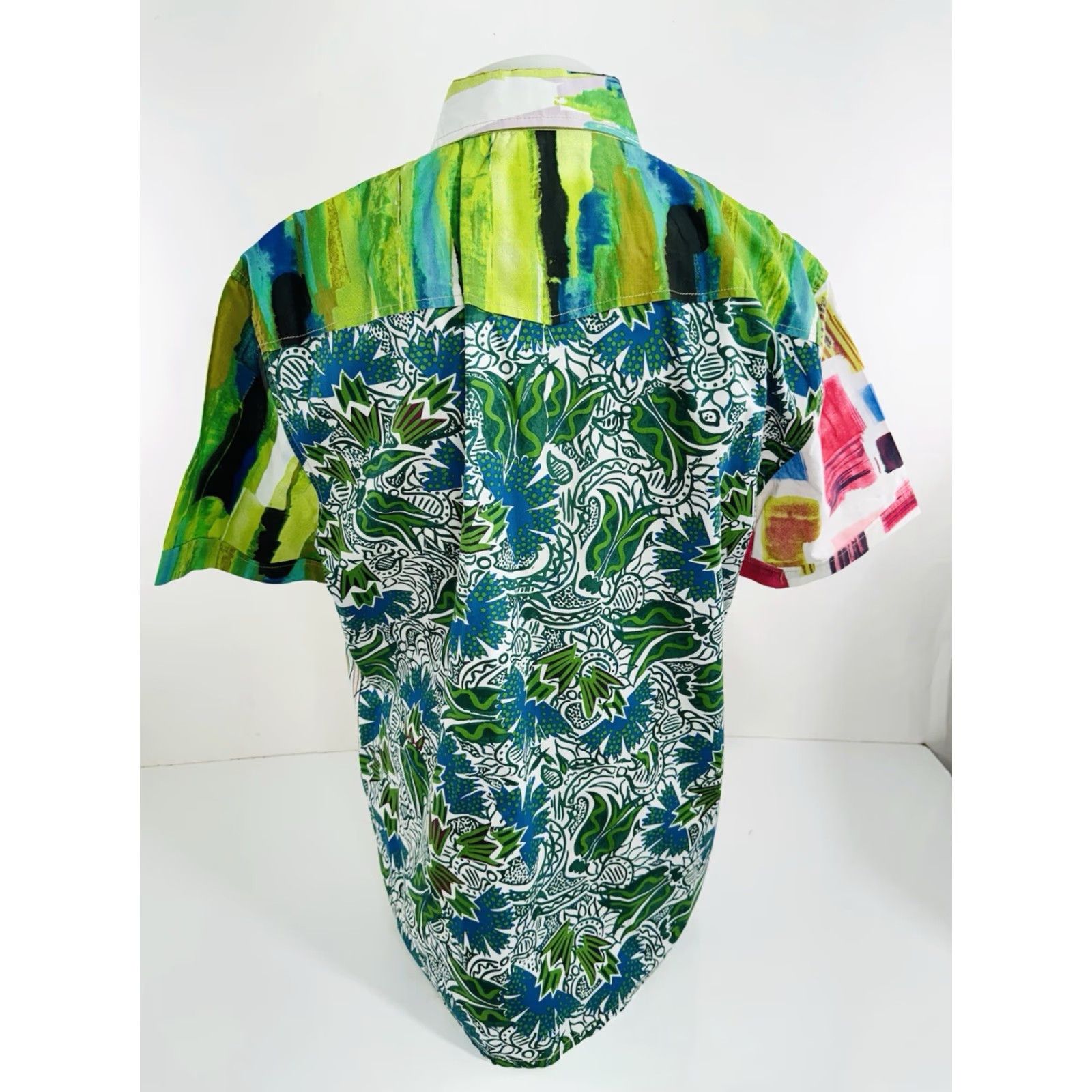 Desigual DESIGUAL Abstract Colorful Mens 3XL Slim Fit Shirt Button-Up Short Sleeve Multicolor Colorful Slimming Men Mens 3XL Shirt Size US XXL / EU 58 / 5 - 4 Thumbnail