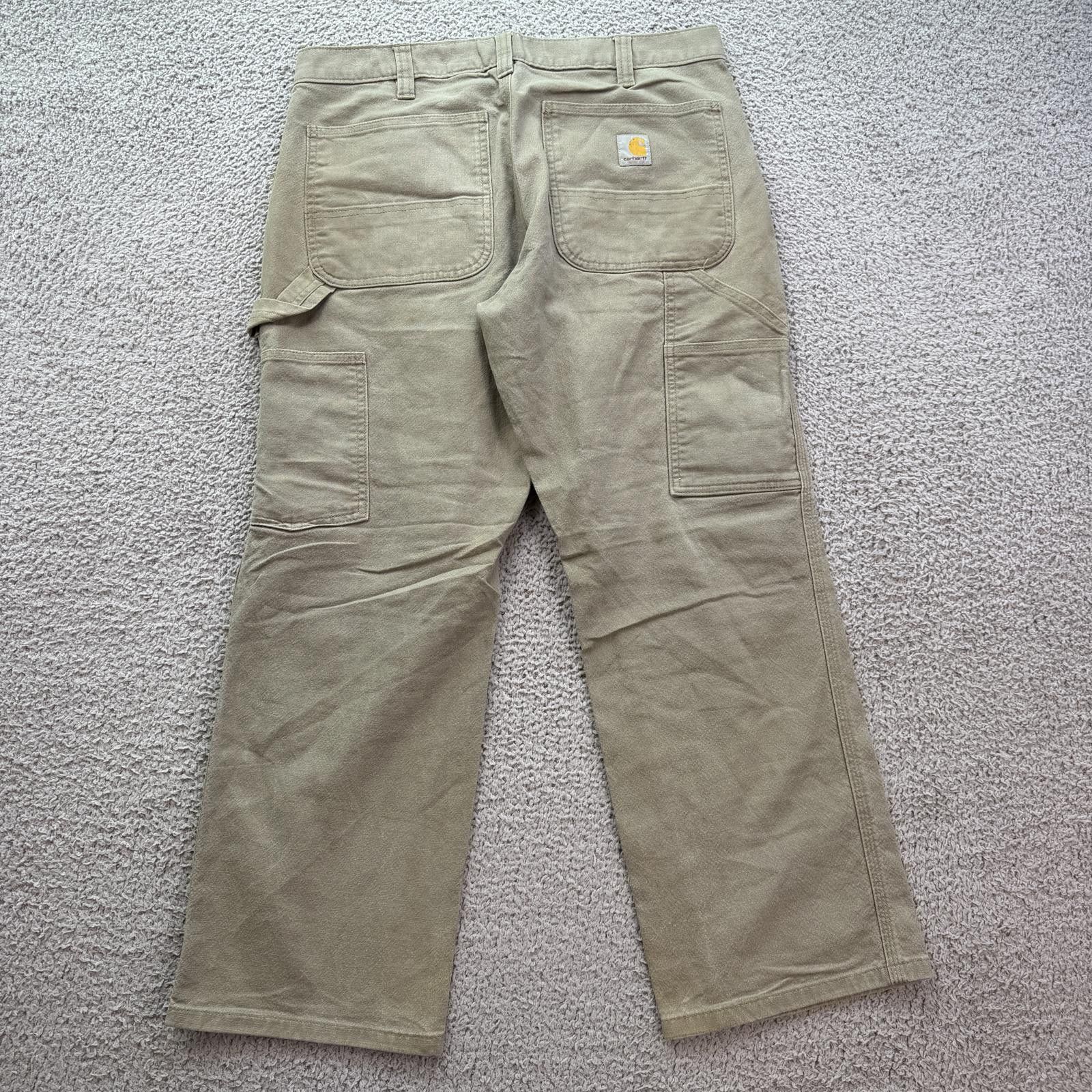 Carhartt Carhartt Relaxed Fit Carpenter Pants Tan Workwear 33x28 Size US 33 - 2 Thumbnail