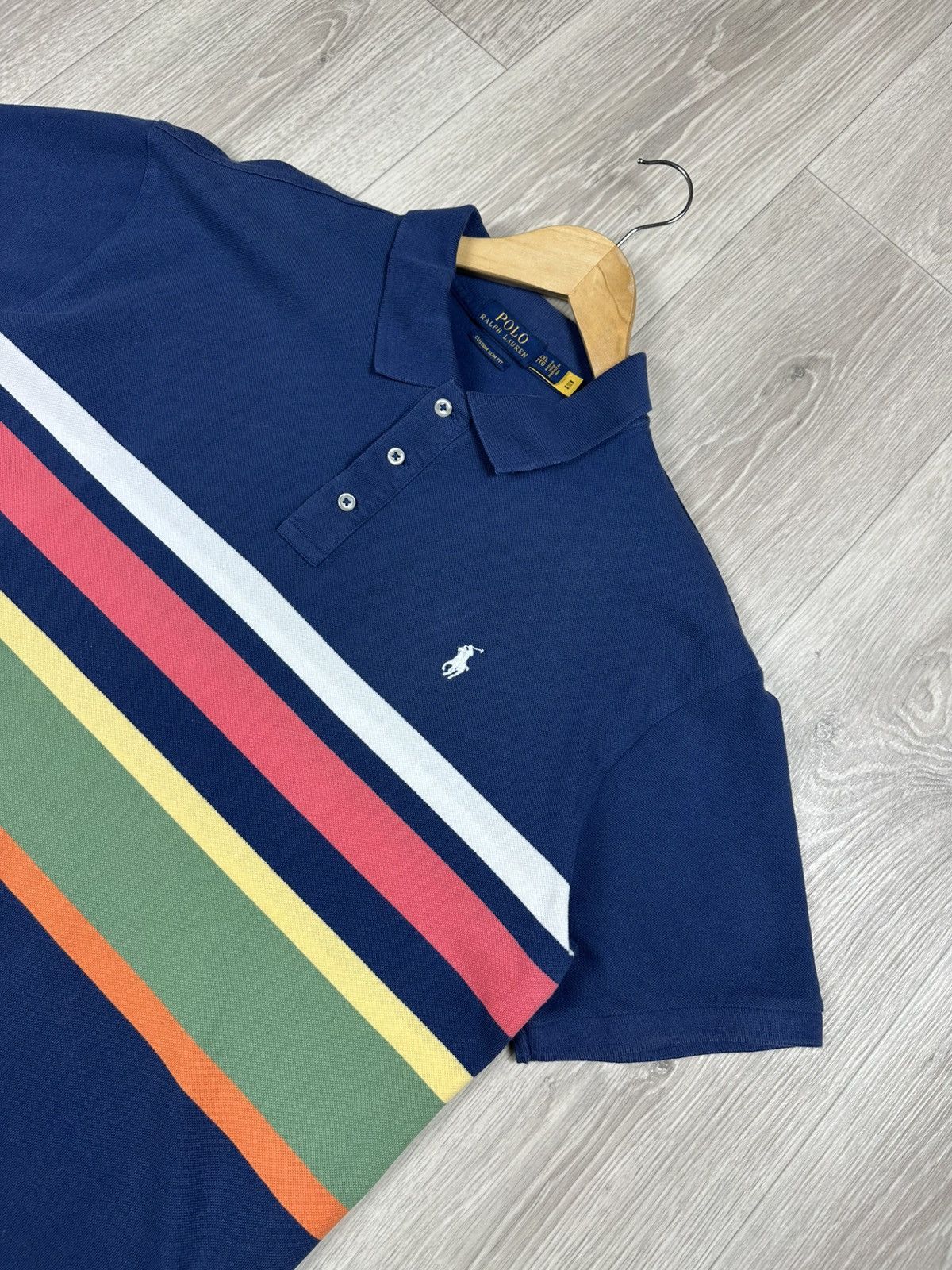 Polo Ralph Lauren × Vintage Vintage Polo Ralph Lauren Striped Polos Size US XXL / EU 58 / 5 - 2 Thumbnail