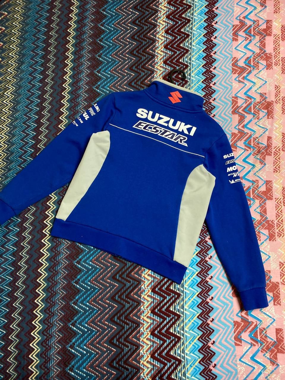 Vintage vintage Sweatshirt hoodie zip SUZUKI MOTO RACING sportwear Size US M / EU 48-50 / 2 - 16 Thumbnail