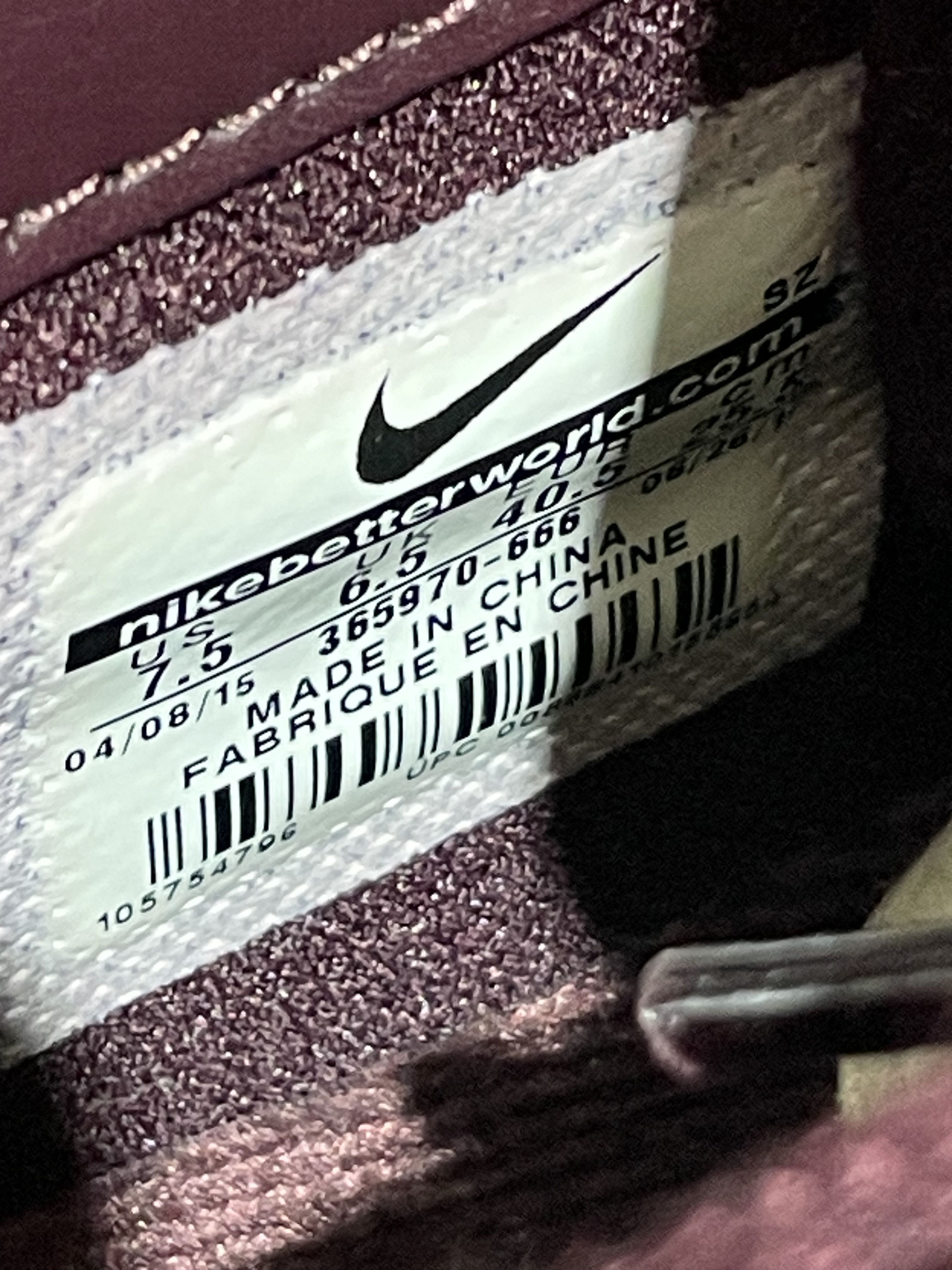 Nike AIR MAX GOATERRA 'BURGANDY' 365970 666 Size US 7.5 / EU 40-41 - 8 Thumbnail