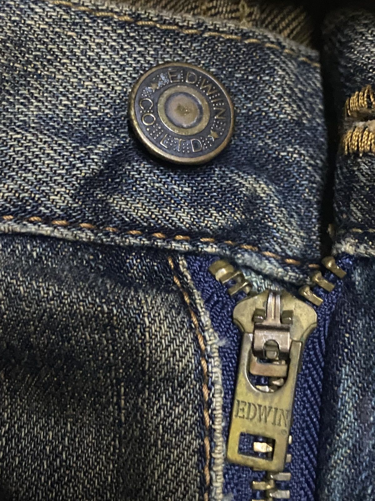 Junya Watanabe Vintage Edwin 404 Mud Wash Distressed Loose Jeans Size US 31 - 10 Thumbnail