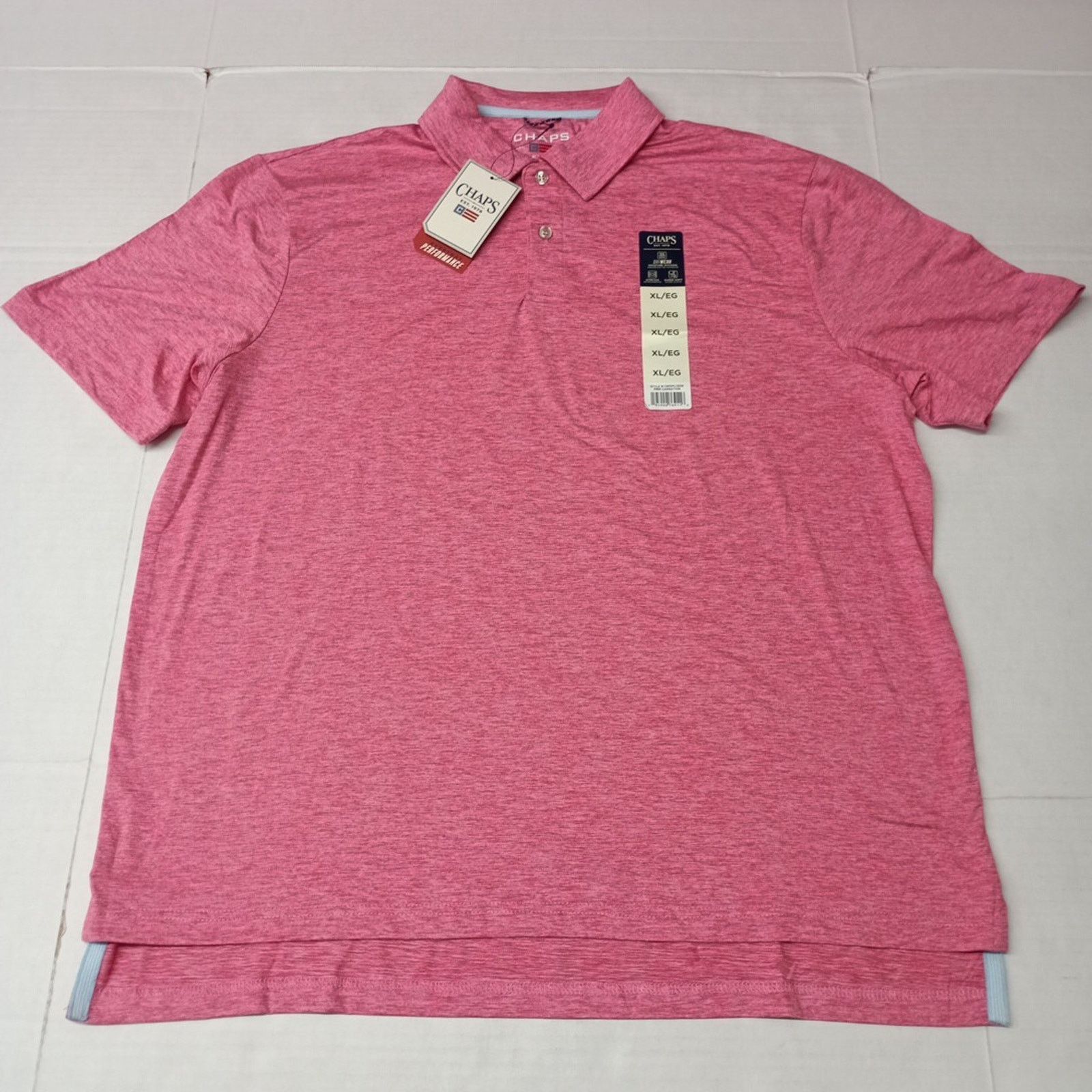 Chaps Chaps Performance Polo Shirt Men's XL Pink Moisture Wicking Size US XL / EU 56 / 4 - 1 Thumbnail