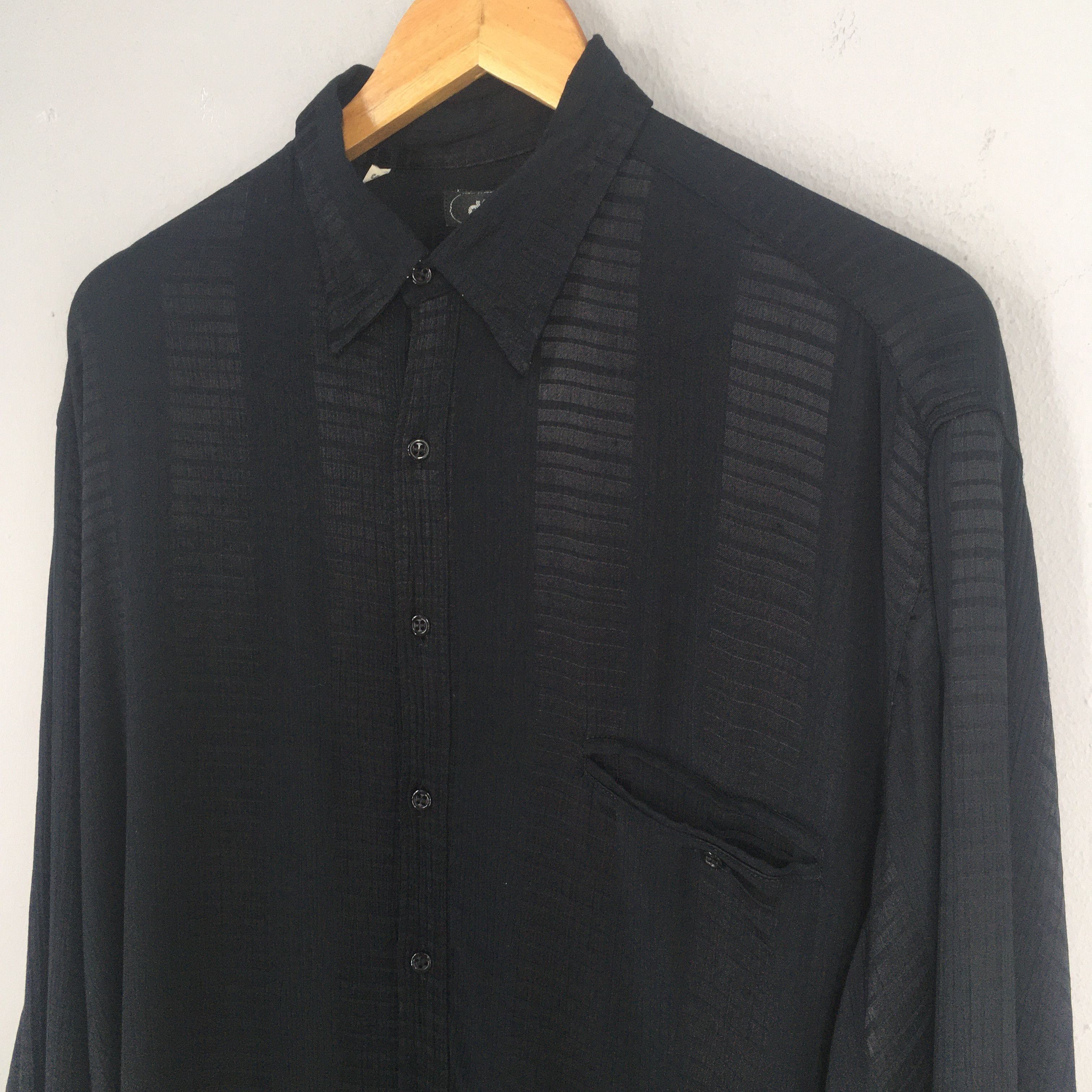 Designer × Vintage Vintage 90s Daquino Casual Black Rayon Shirt Small Size US S / EU 44-46 / 1 - 3 Thumbnail
