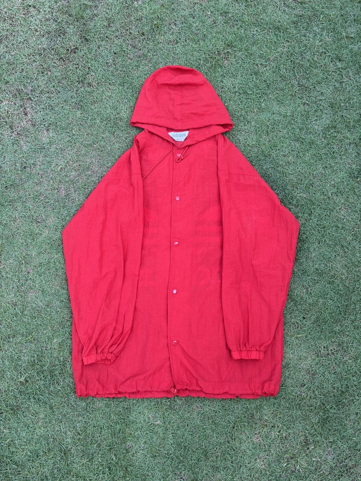 Adidas × Japanese Brand × Vintage 🔥ADIDAS BIG LOGO LONG JACKET HOODIES Size US L / EU 52-54 / 3 - 3 Thumbnail