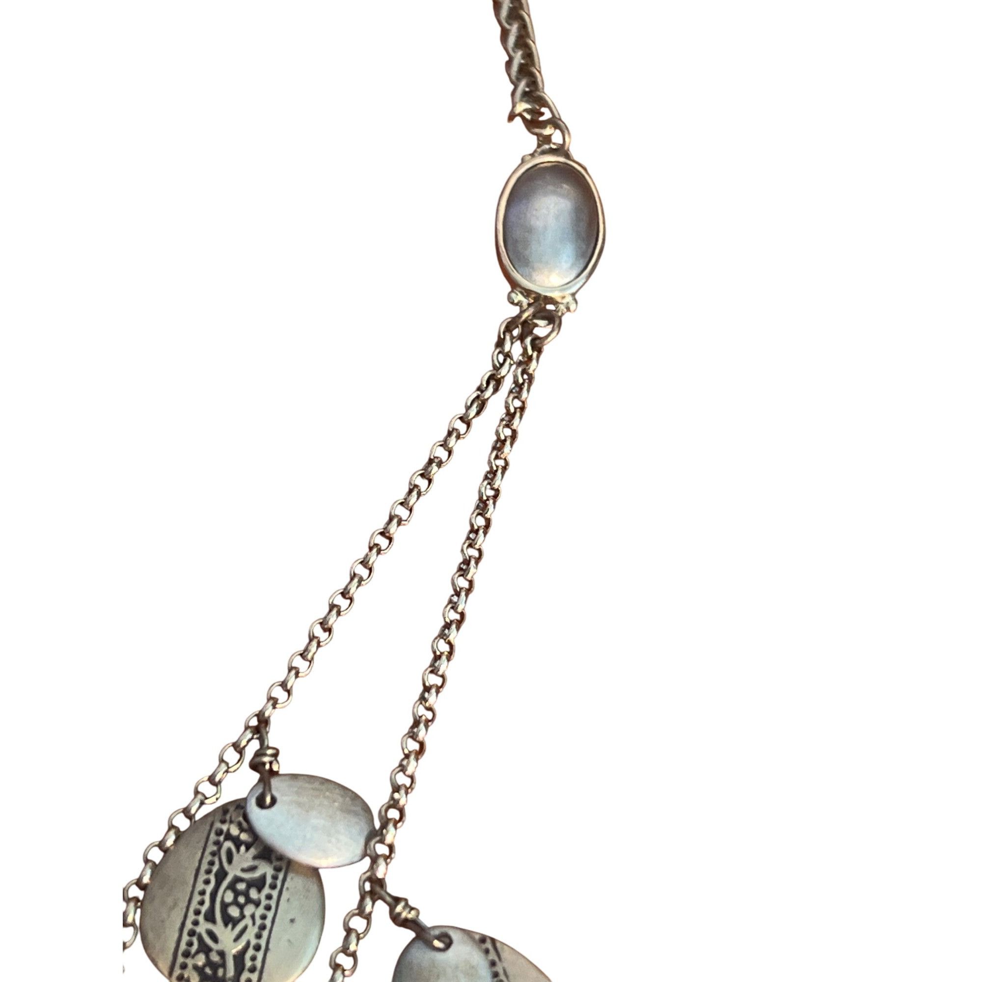 Liz Claiborne Liz Claiborne Layered Necklace Gold Silver Tone Discs Dangle Size ONE SIZE - 3 Thumbnail