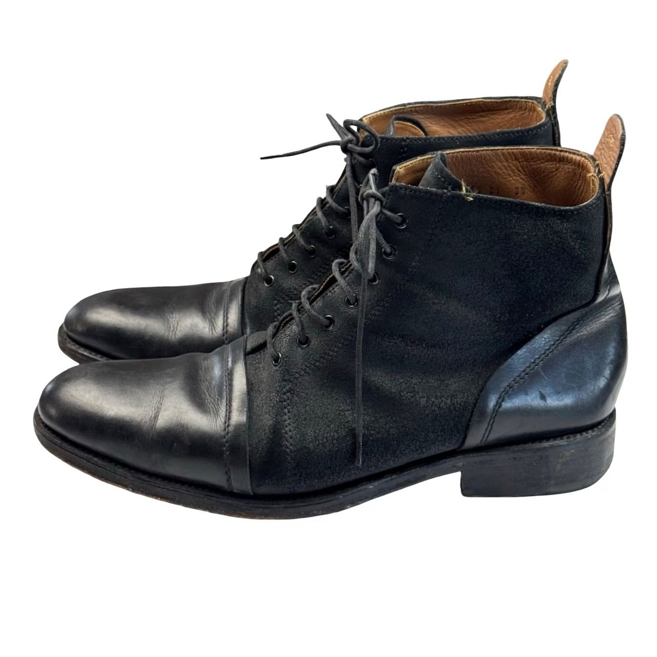 Grenson Grenson England Leather Men's Combat Boots Black • 10.5 US 9.5 UK Boots Mens Leather Black Combat Lace Up Ankle Rubber Sole UK Origin Size US 10 / EU 43 - 6 Thumbnail