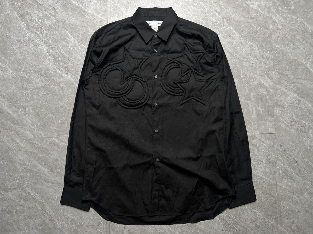 Comme des Garcons Homme Plus CDG SHIRT STARS & CIRCLES PADDED PATCH BUTTON DOWN SHIRT Size US S / EU 44-46 / 1 - 1 Thumbnail