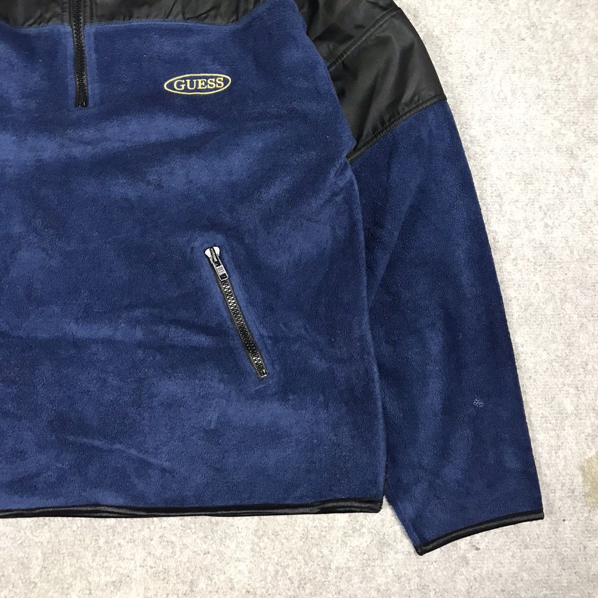 Guess × Japanese Brand Guess fleece half zipper jacket blue jacket Size US XL / EU 56 / 4 - 3 Thumbnail